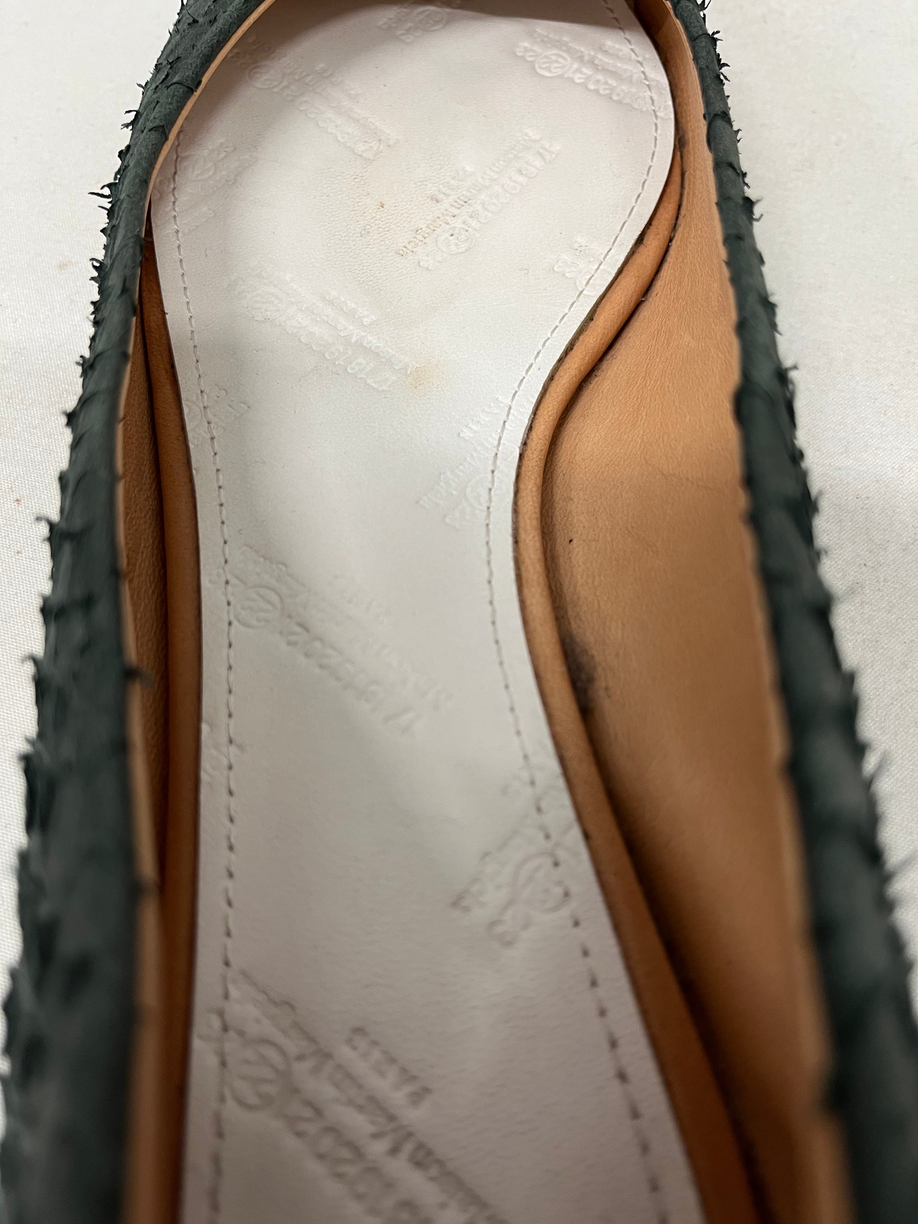 Maison Martin Margiela/Flat Shoes/US 7.5/Leather/GRY/ view 3