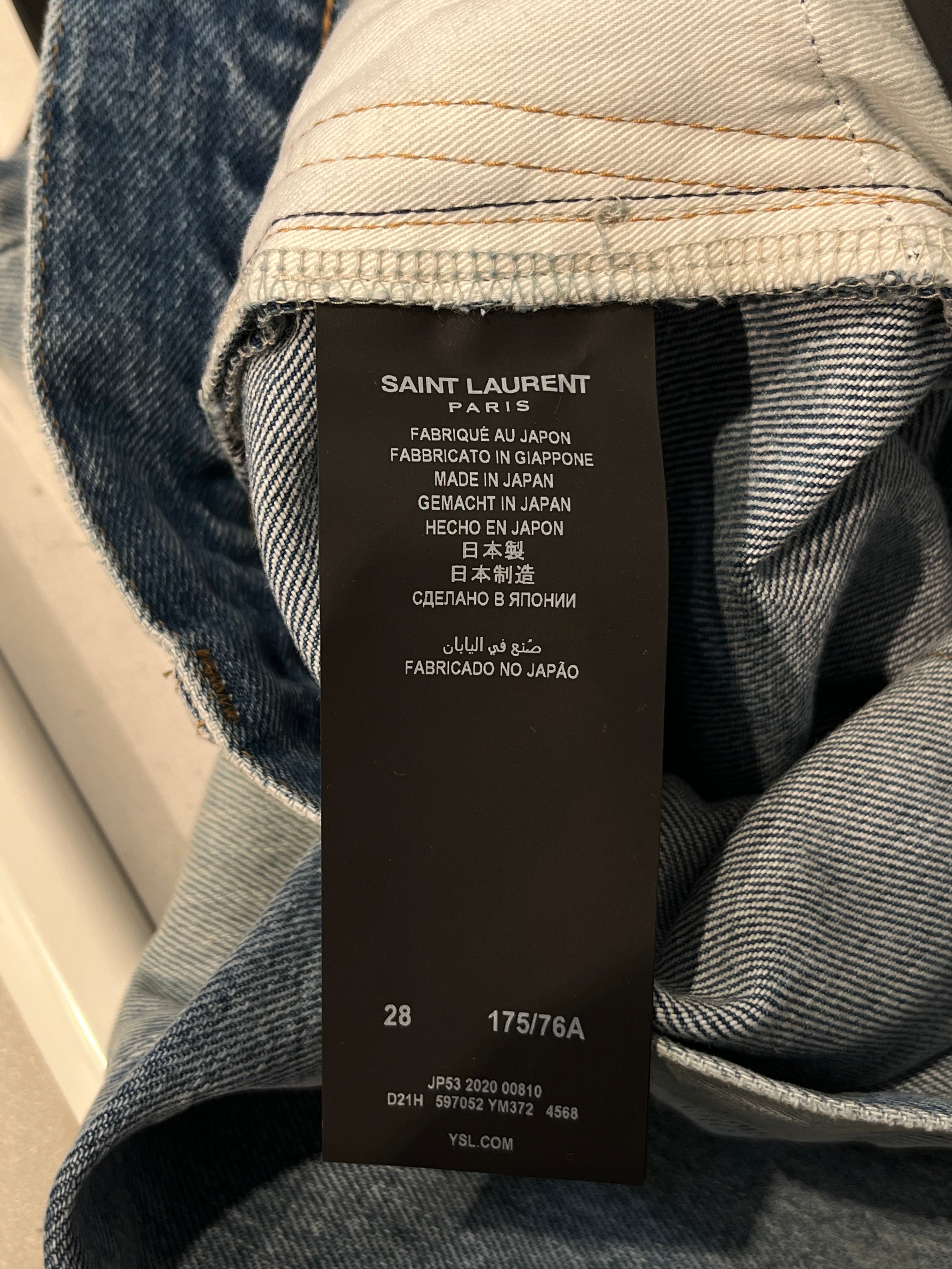 SAINT LAURENT/Straight Pants/28/Denim/BLU/JP53 BUTTON FLY view 5