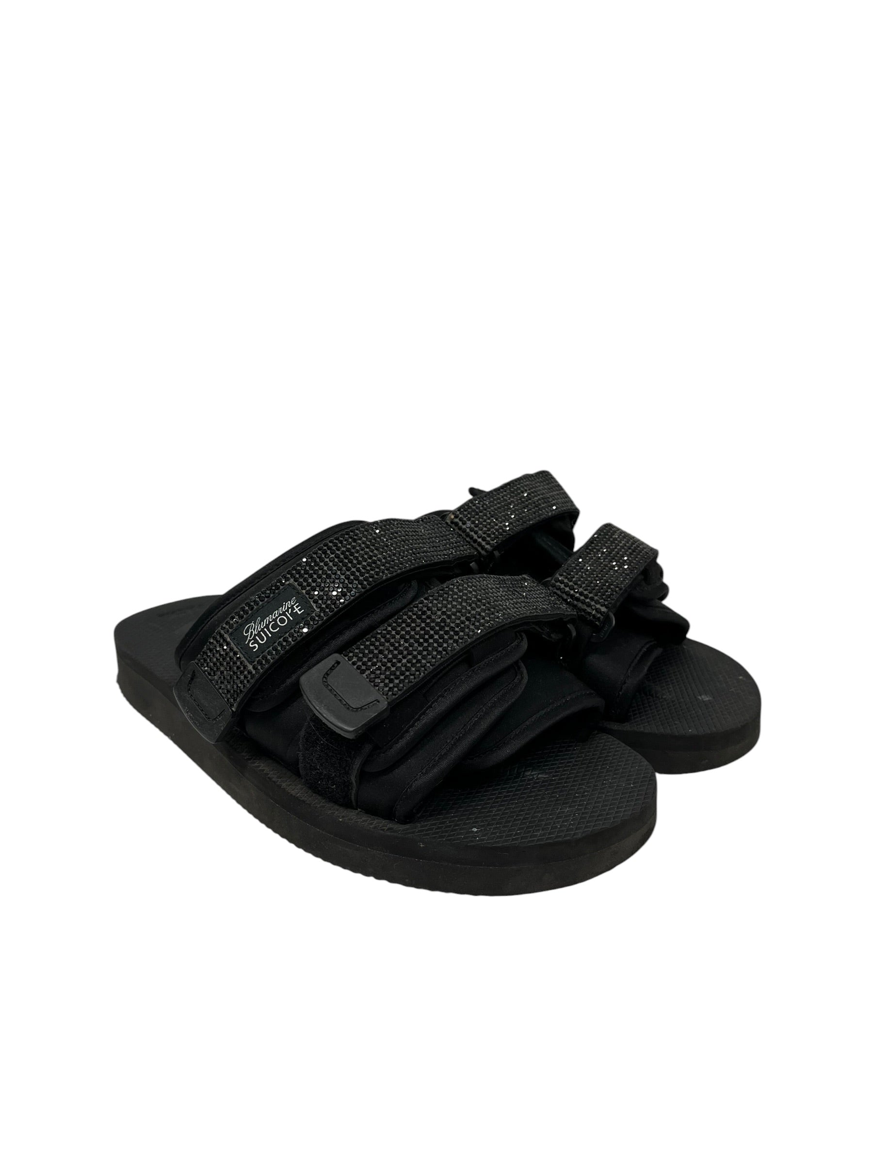 BLUMARINE/suicoke/Sandals/US 6.5/Cotton/BLK/BLACK RHINESTONE STRAPS view 1