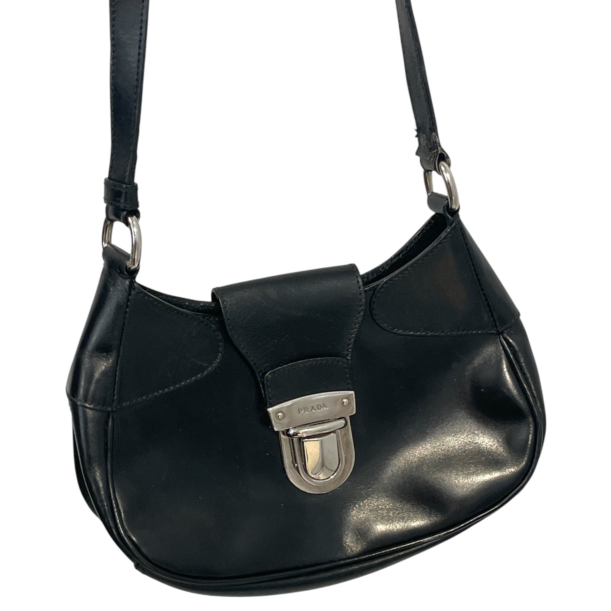 PRADA/Hand Bag/Leather/BLK/J87Y6HM view 3