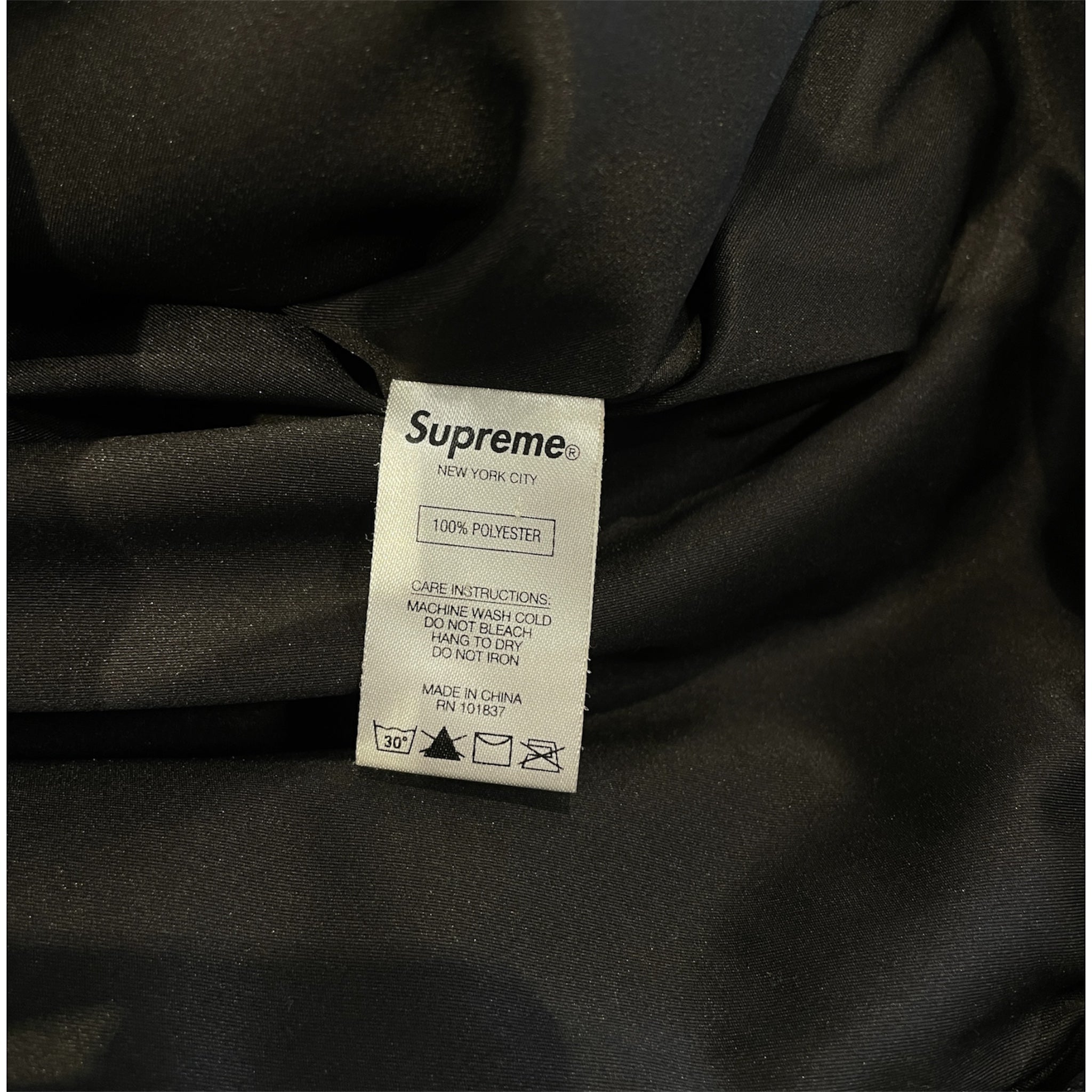 Supreme/South2 West8(S2W8)/Fleece Jkt/XL/Cotton/BLK/All Over Print/RN#101837/LEFT POCKET ZIPPER view 4