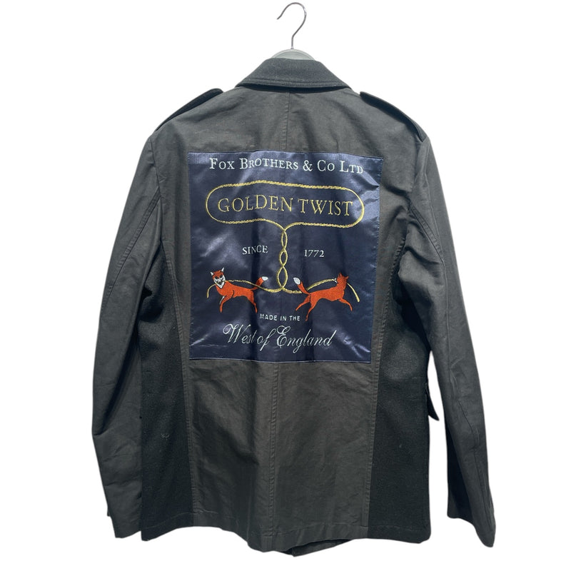 DRIES VAN NOTEN/Jacket/52/Wool/BLK/Graphic/Fox Print