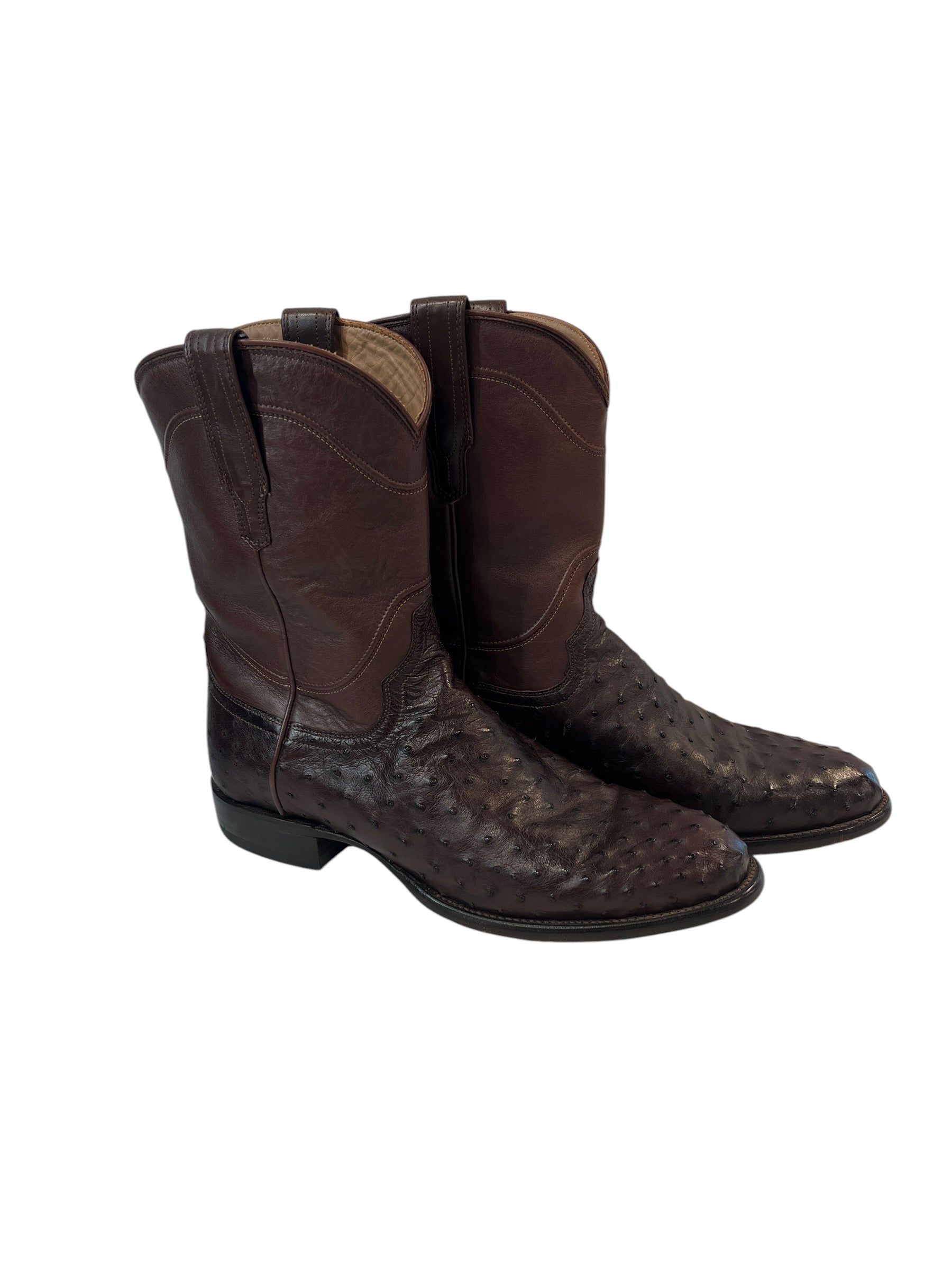 TECOVAS/Cowboy Boots/US 12/Animal Pattern/Leather/BRD/OSTRICH view 1