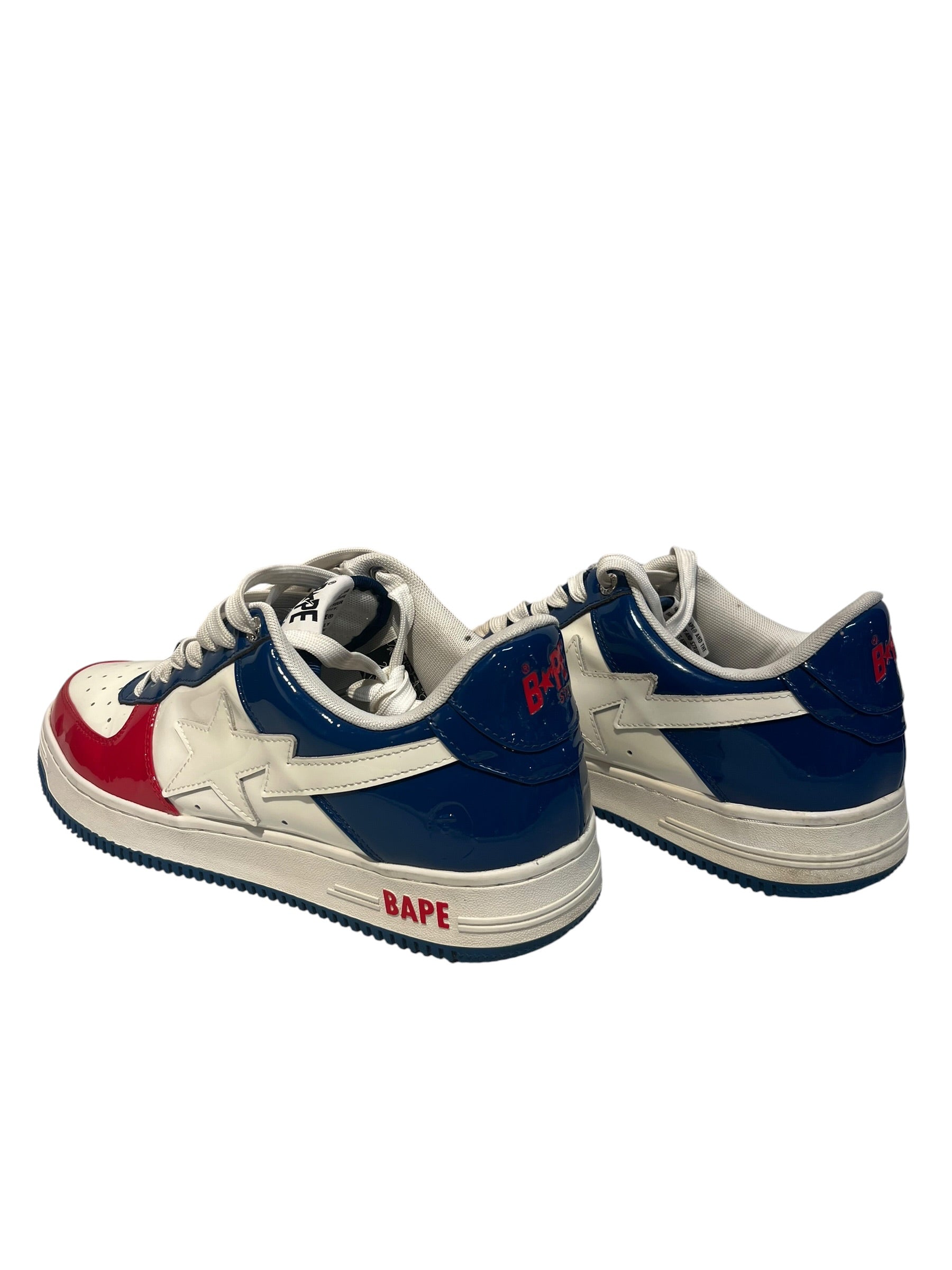 BAPE STA!/Low-Sneakers/US 11/Leather/WHT/red white blue view 2