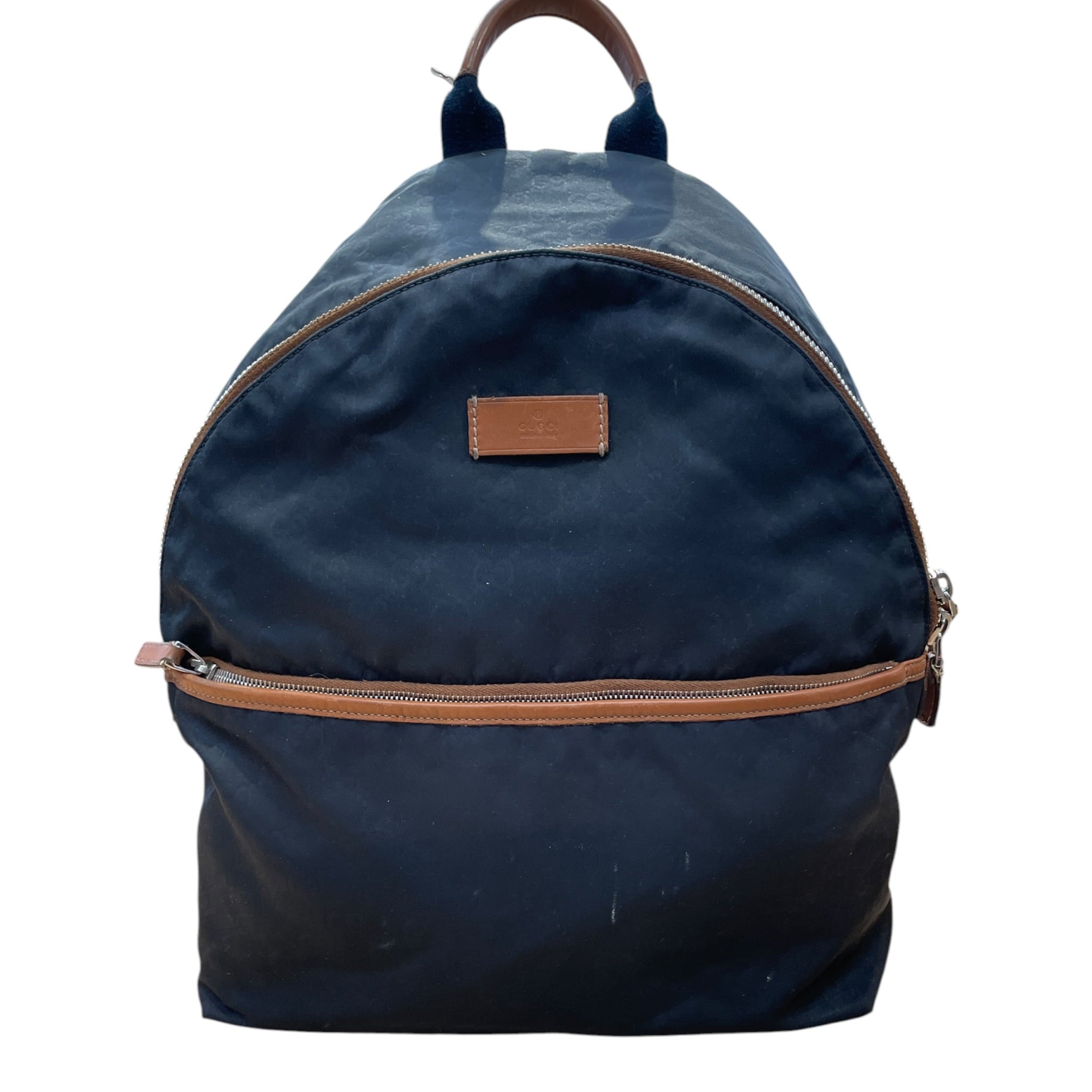 GUCCI/Backpack/Nylon/NVY/GG nylon backpack brwn details view 1