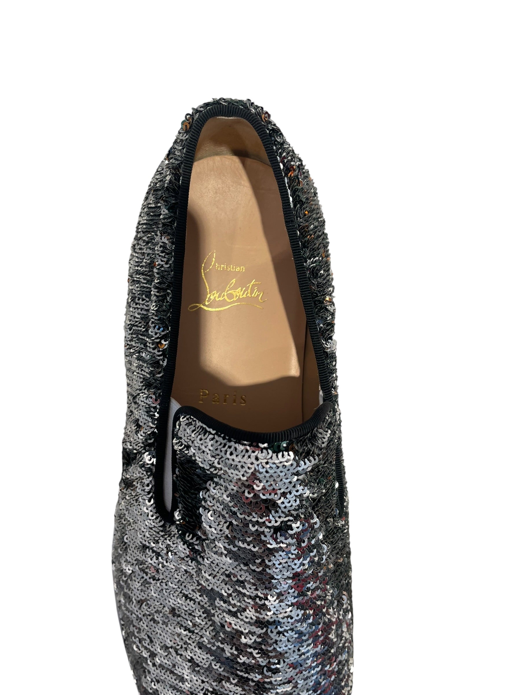 Christian Louboutin/Low-Sneakers/US 9/SLV/chrome sequin view 4