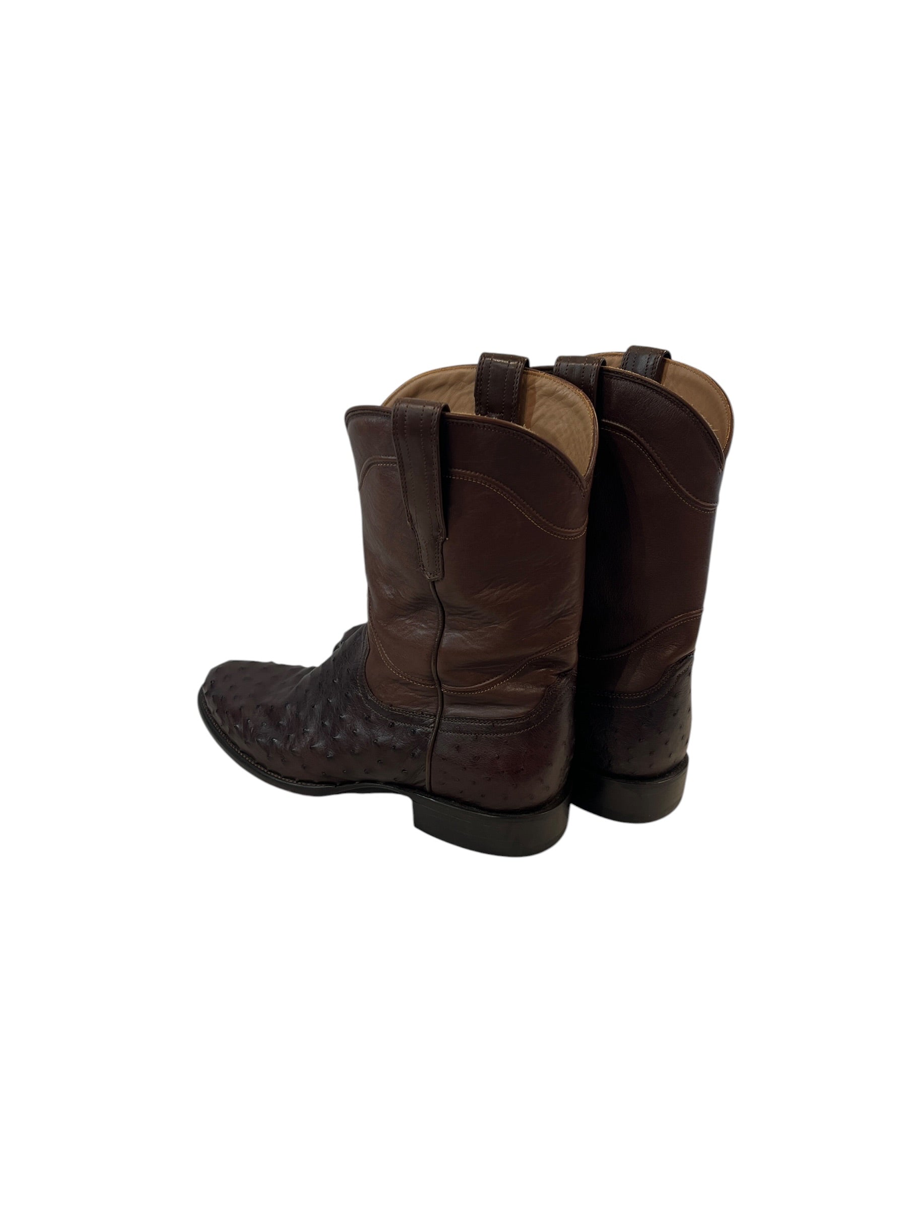 TECOVAS/Cowboy Boots/US 12/Animal Pattern/Leather/BRD/OSTRICH view 2