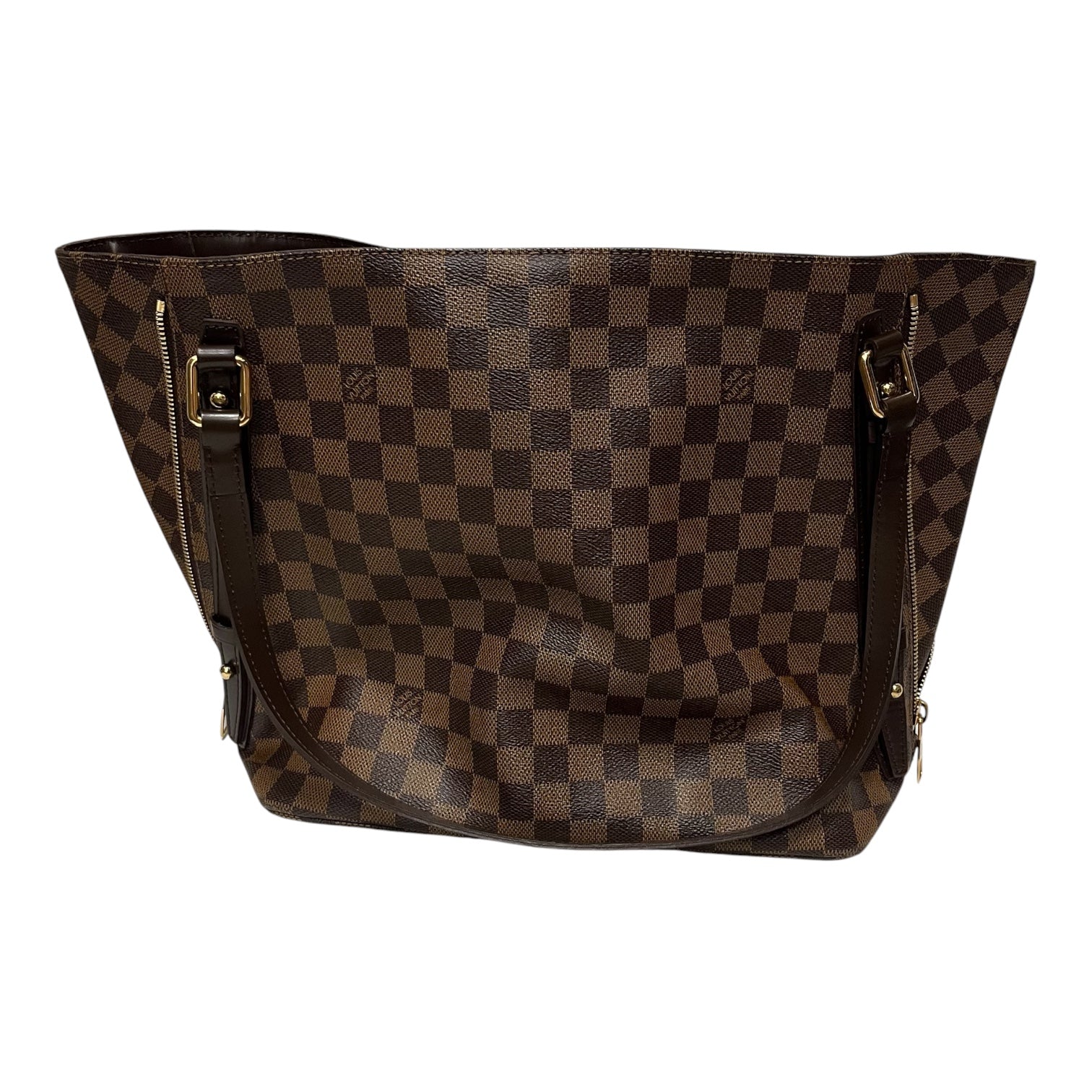 LOUIS VUITTON/Tote Bag/Glen Check/Leather/BRW/damier rivington view 2