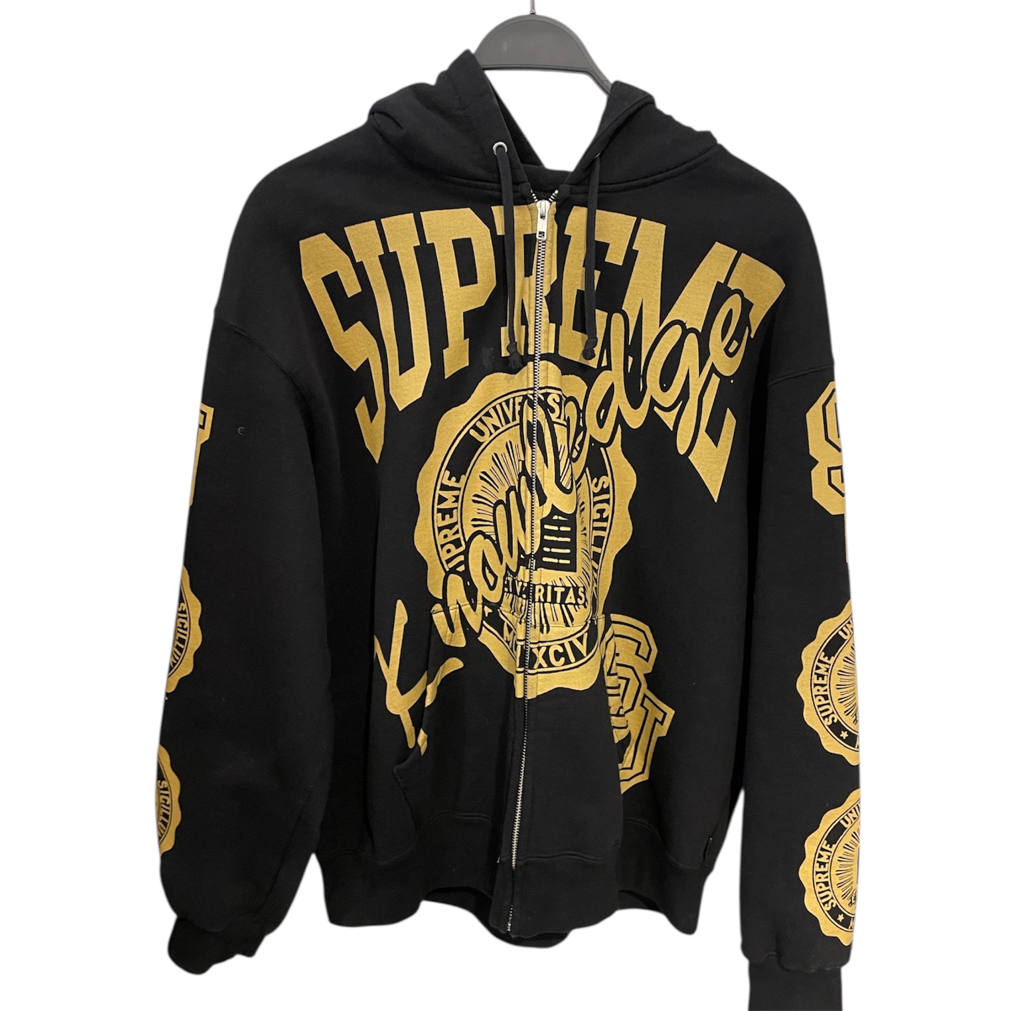 Supreme/Zip Up Hoodie/L/Cotton/BLK/KNOWLEDGE/FW25/RN#101837 view 1