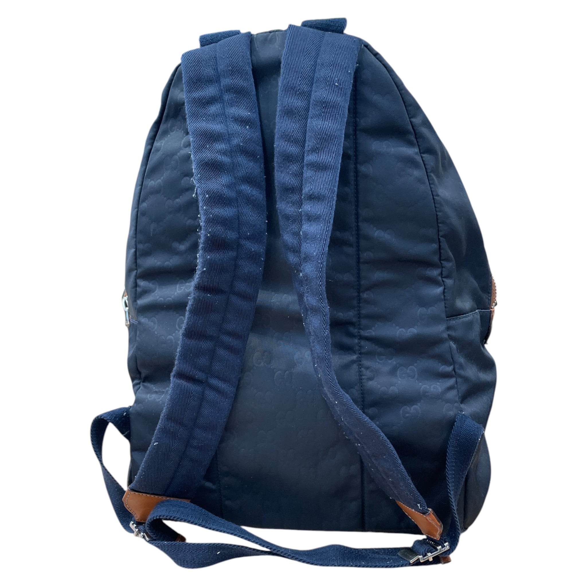 GUCCI/Backpack/Nylon/NVY/GG nylon backpack brwn details view 2