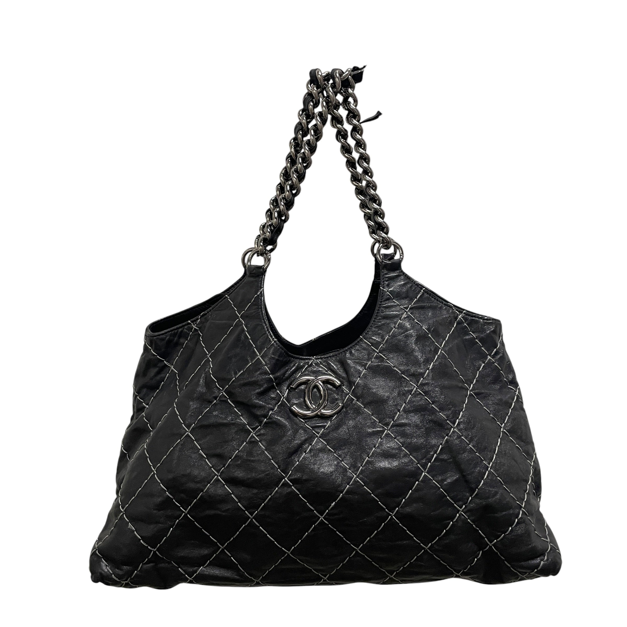 CHANEL/Tote Bag/Lambskin/BLK/WT7CKMG view 1