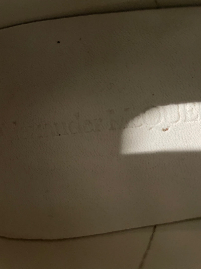 Alexander McQueen/Low-Sneakers/EU 40/Leather/WHT/blue suede