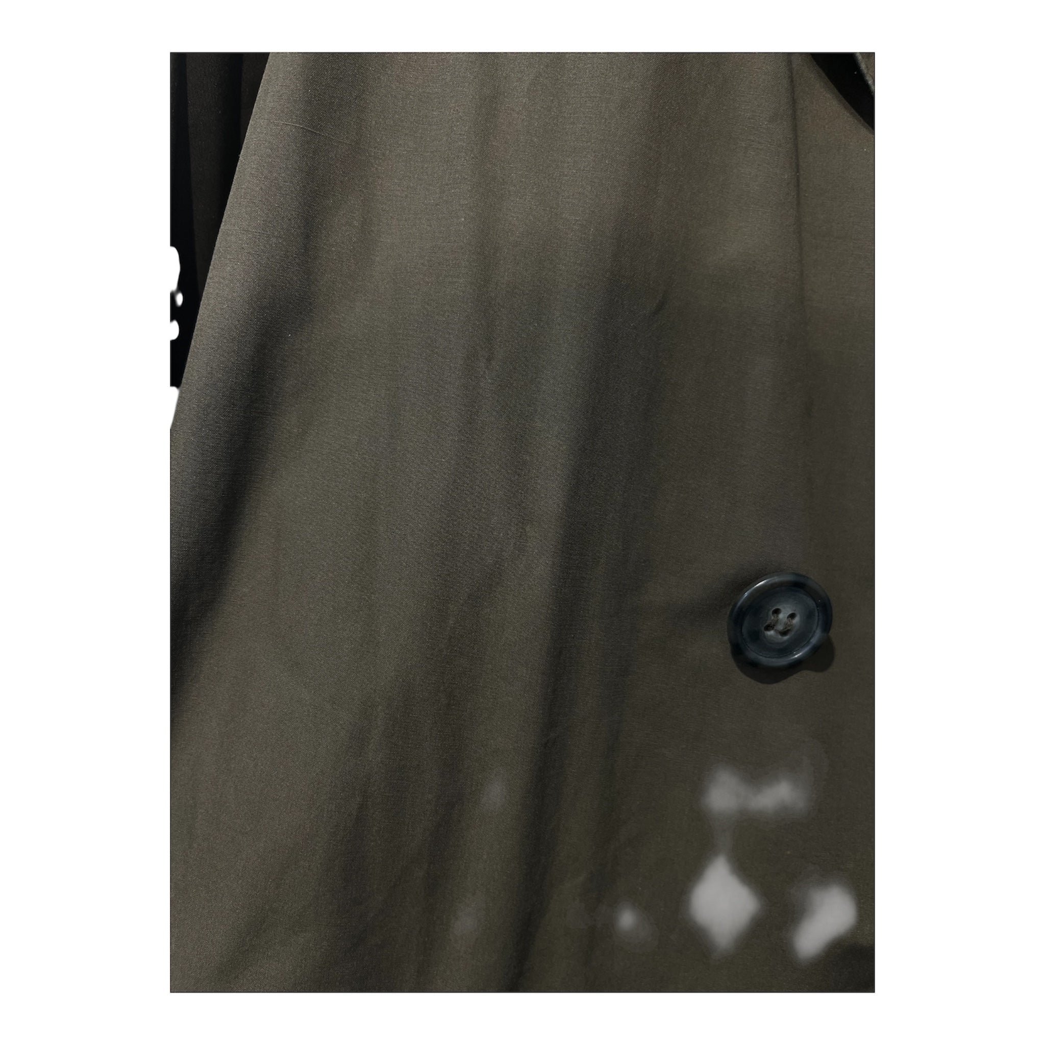 London Fog/Trench Coat/44/Cotton/KHK/Big Silhouette/dark green trench coat view 5