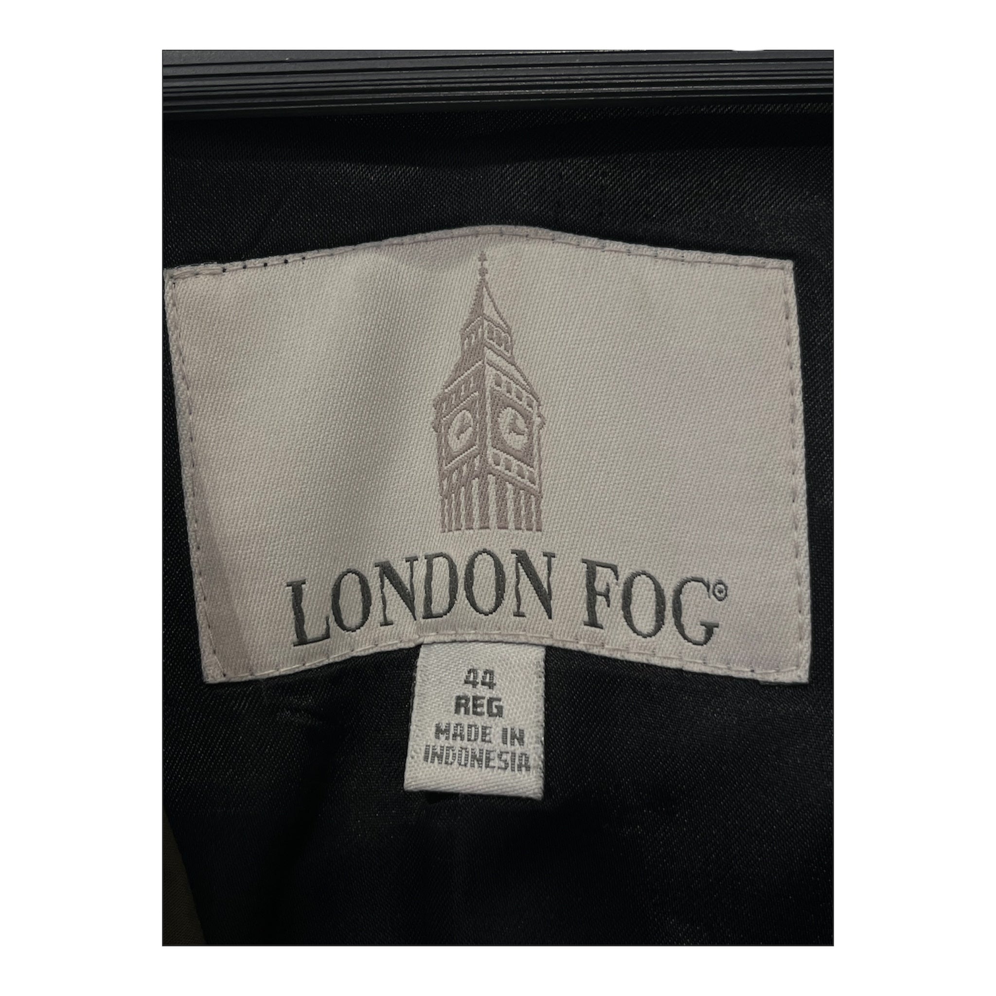 London Fog/Trench Coat/44/Cotton/KHK/Big Silhouette/dark green trench coat view 3