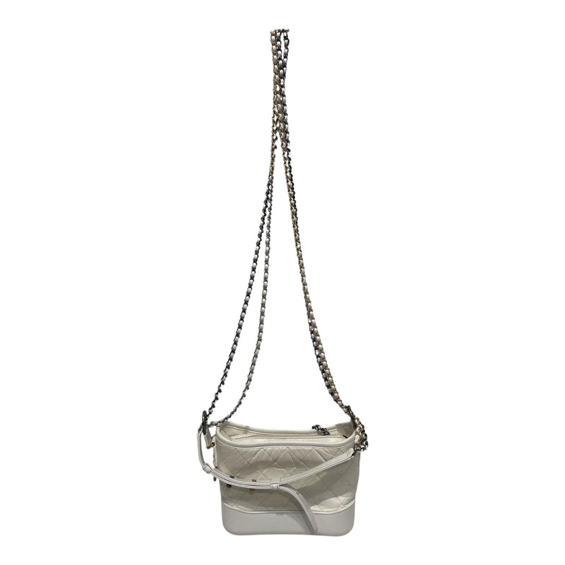 CHANEL/Cross Body Bag/Lambskin/WHT/Gabrielle Hobo Bag