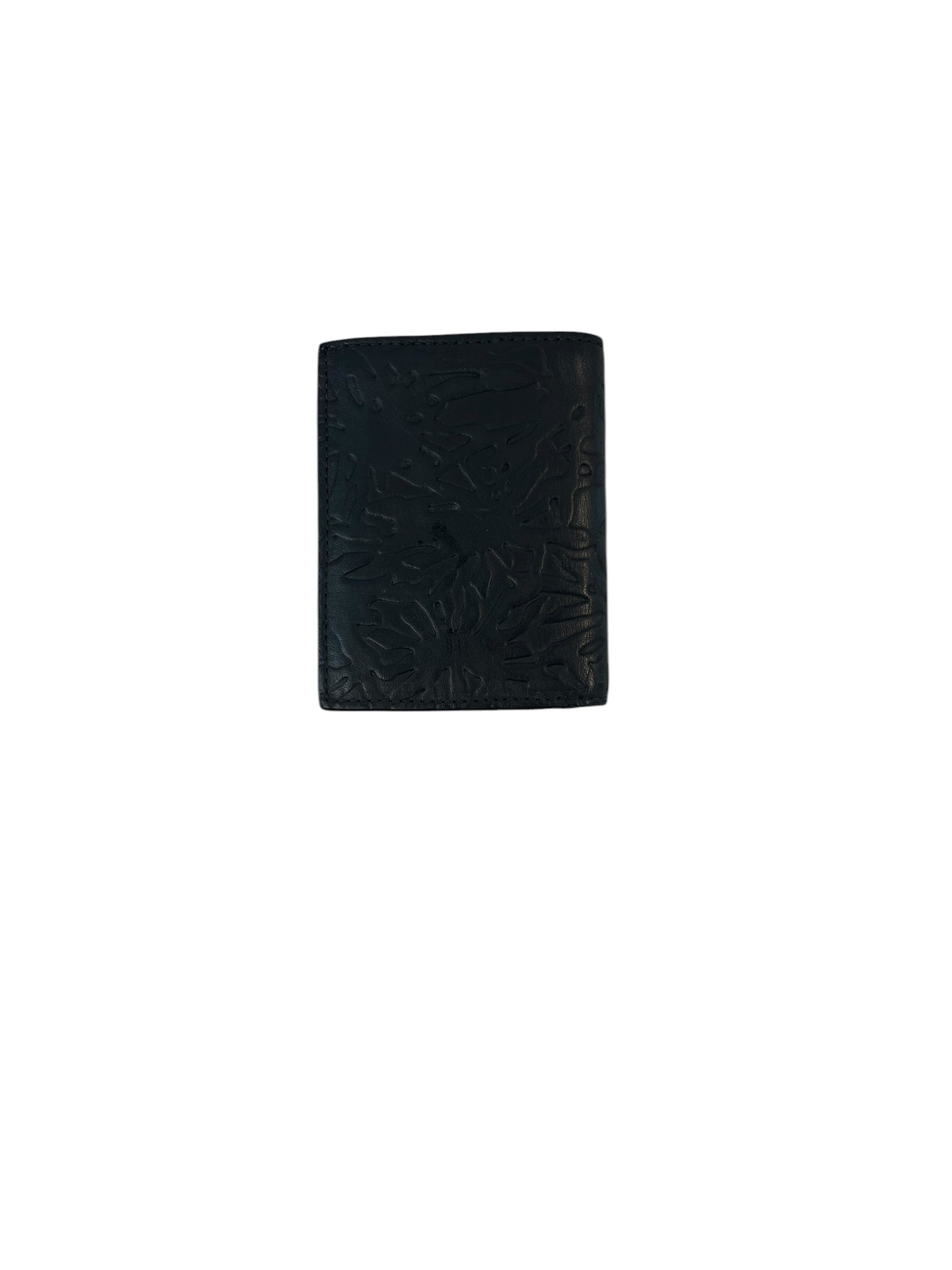 COMME des GARCONS/Bifold Wallet/Floral Pattern/Leather/BLK/M's/EMBOSSED FOREST 0641EFB view 2