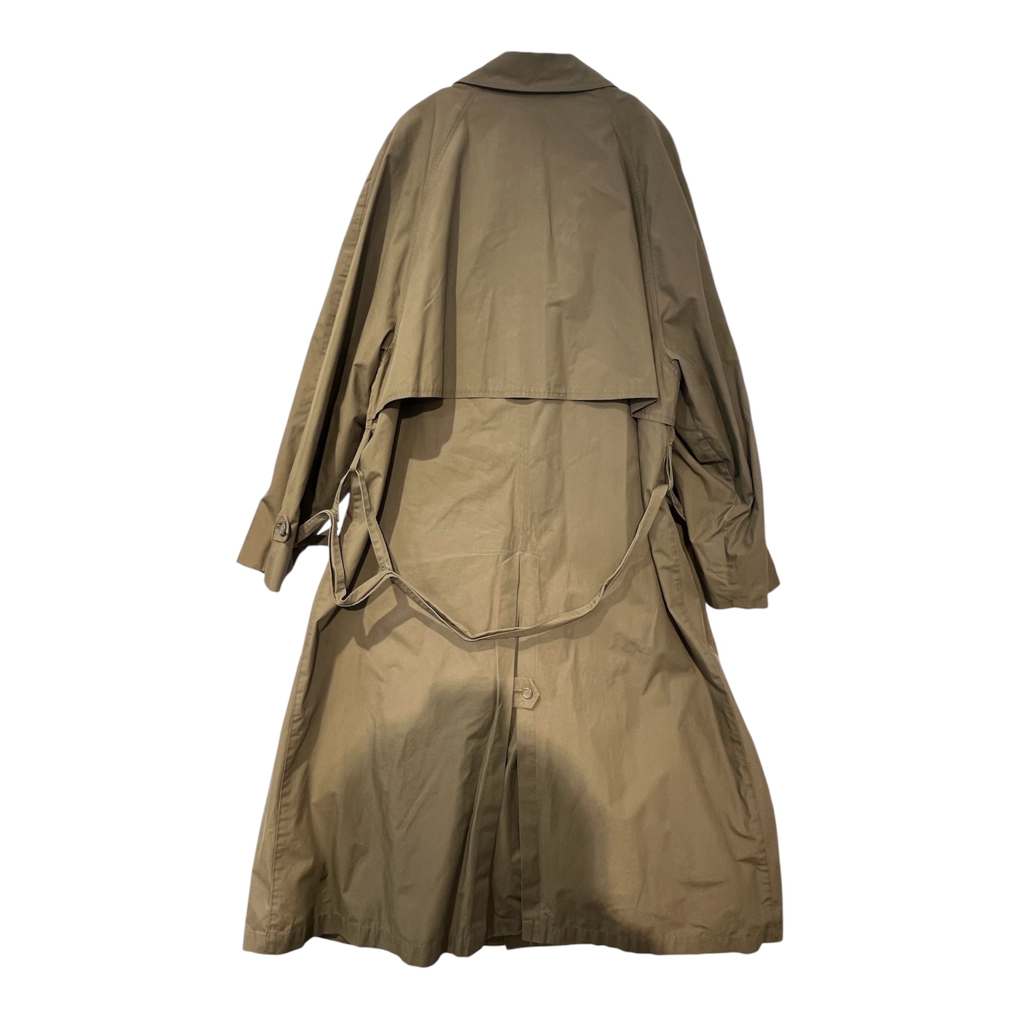 London Fog/Trench Coat/44/Cotton/KHK/Big Silhouette/dark green trench coat view 2