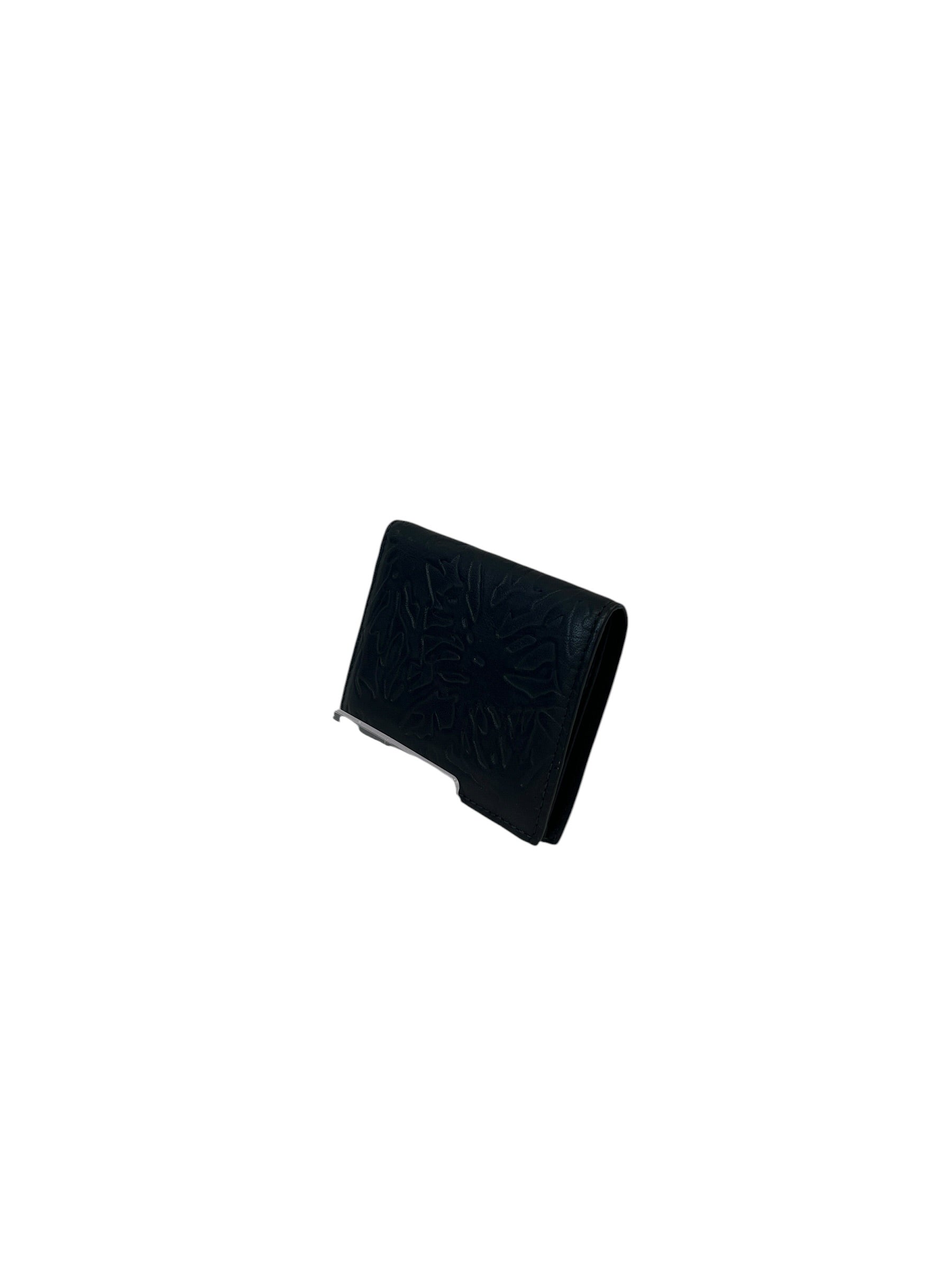 COMME des GARCONS/Bifold Wallet/Floral Pattern/Leather/BLK/M's/EMBOSSED FOREST 0641EFB view 4
