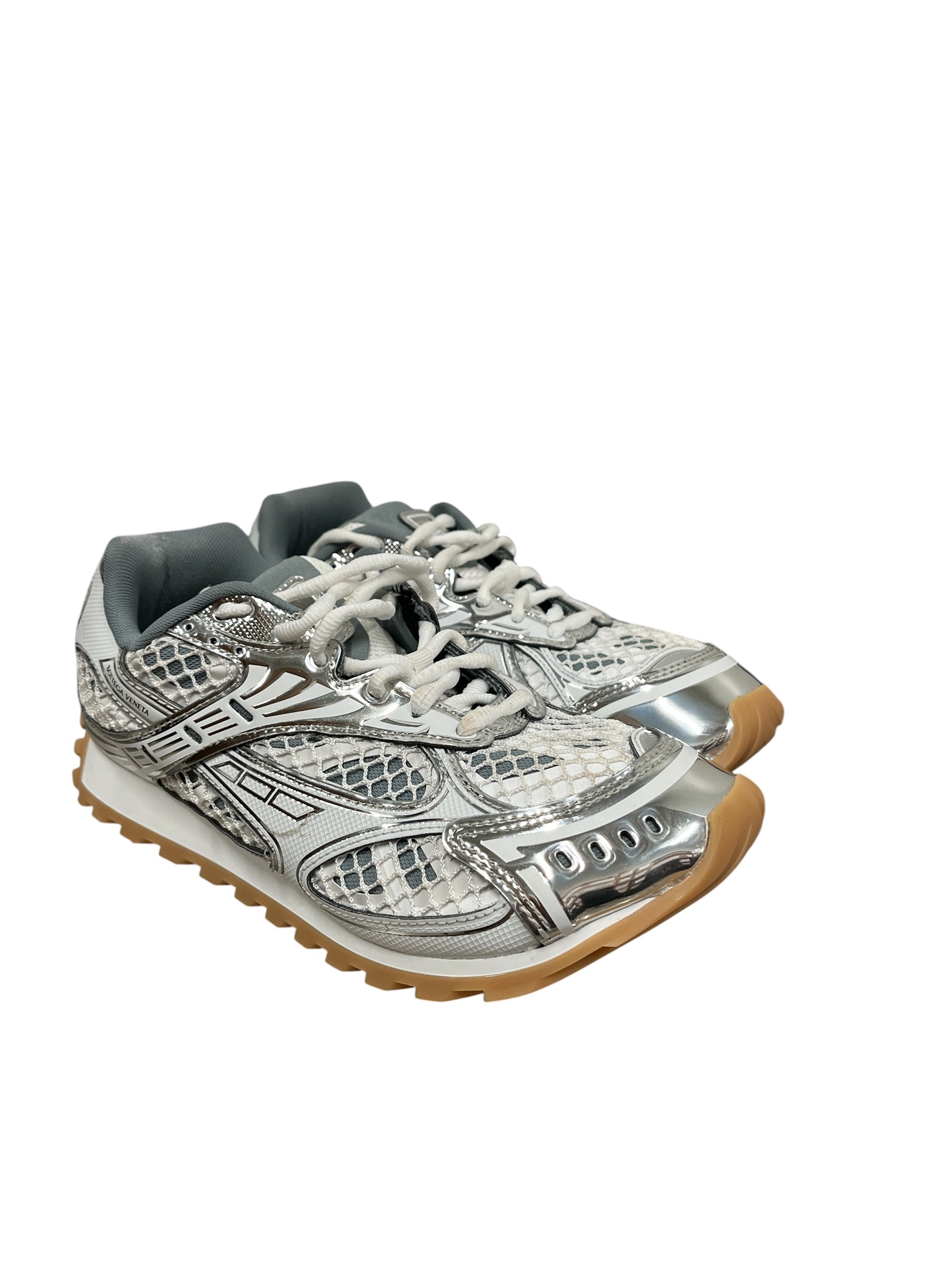 BOTTEGA VENETA/Low-Sneakers/EU 38/Cotton/SLV/U-Tip/ORBIT SNEAKER view 1