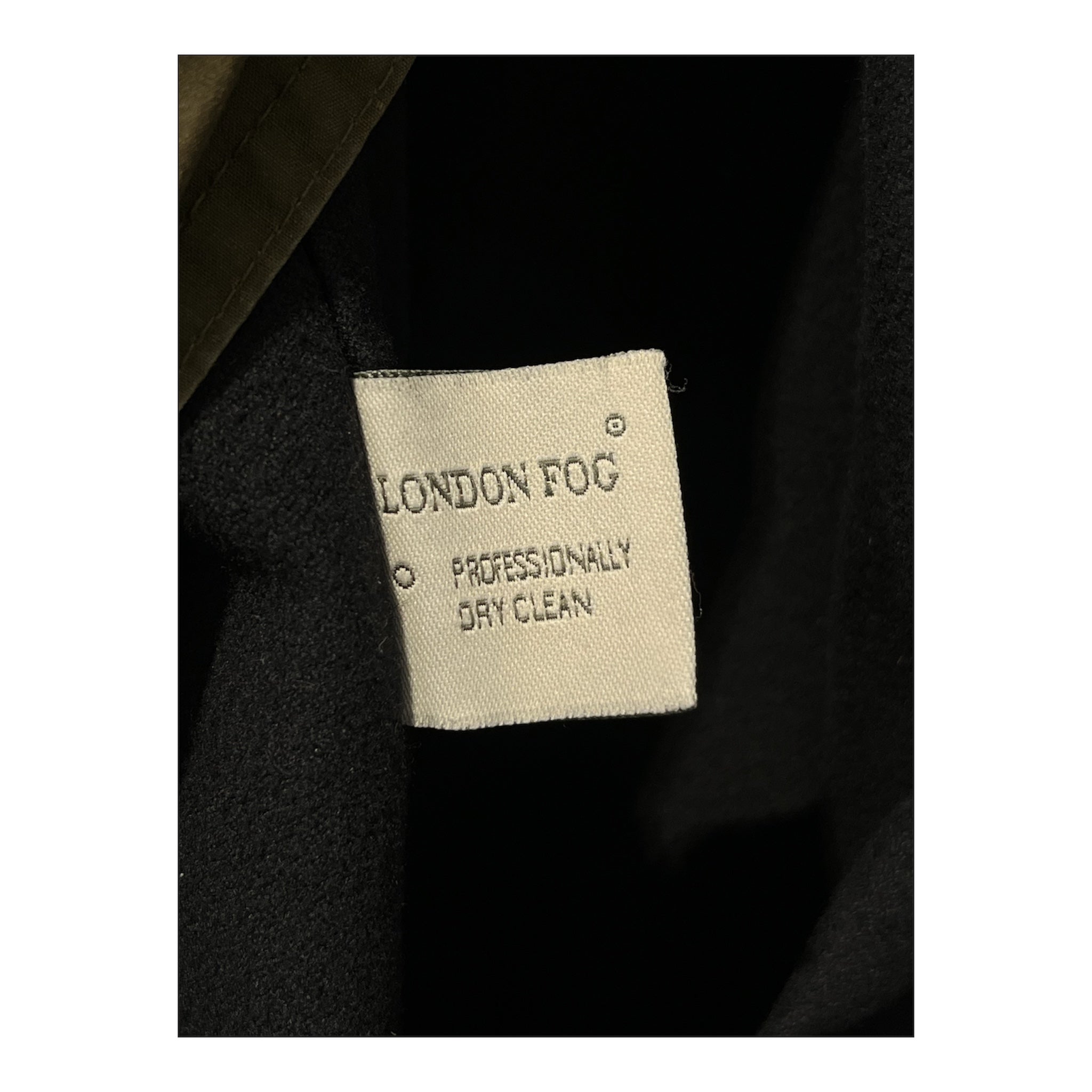 London Fog/Trench Coat/44/Cotton/KHK/Big Silhouette/dark green trench coat view 4