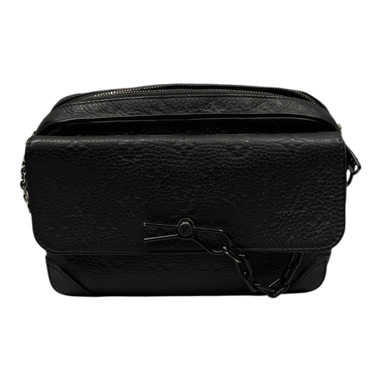 LOUIS VUITTON/Cross Body Bag/OS/Leather/BLK/Steamer Messenger view 1