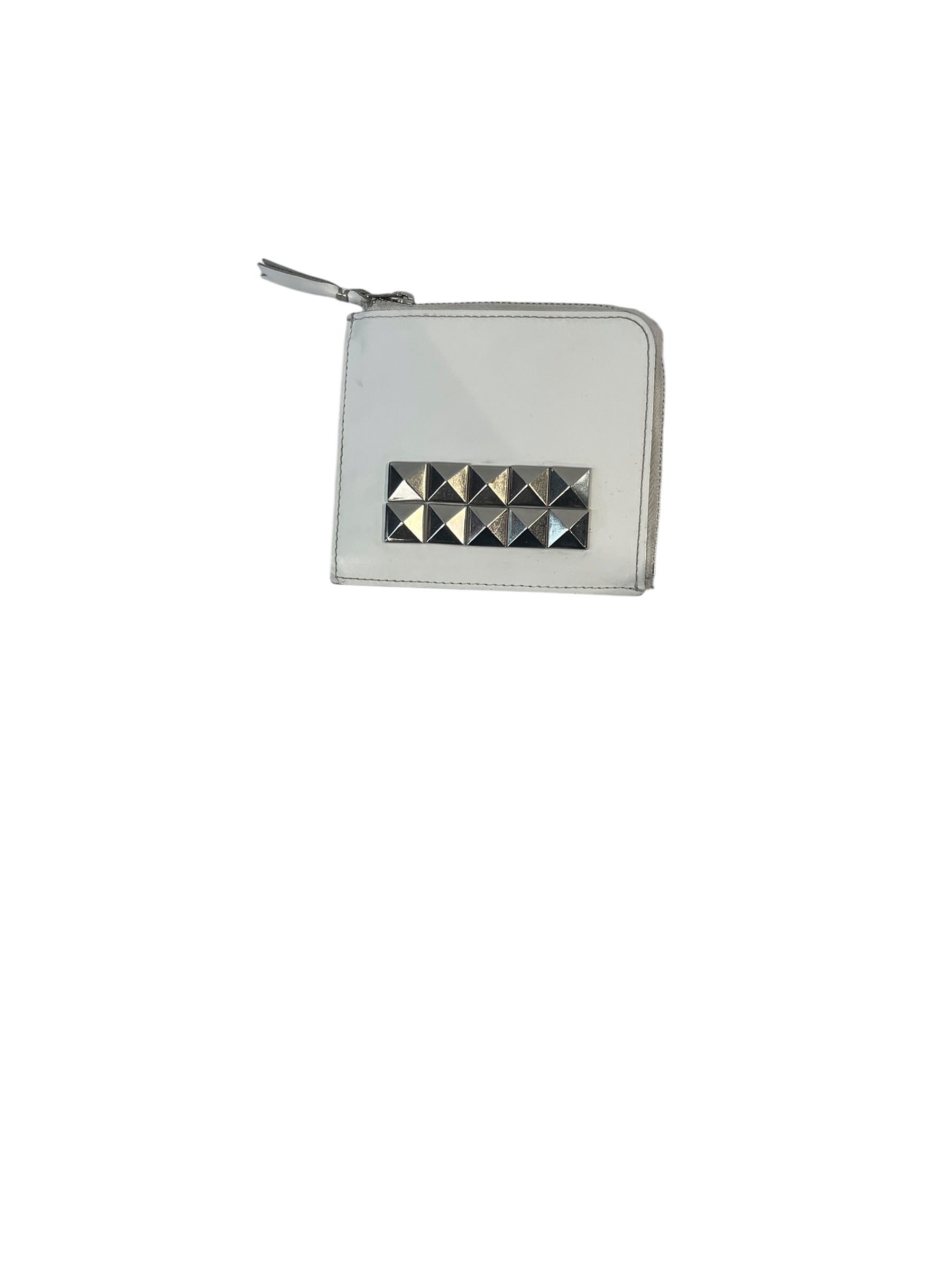 COMME des GARCONS/Wallet/Leather/WHT/M's/SAJ11310 PYRAMID STUDS view 1