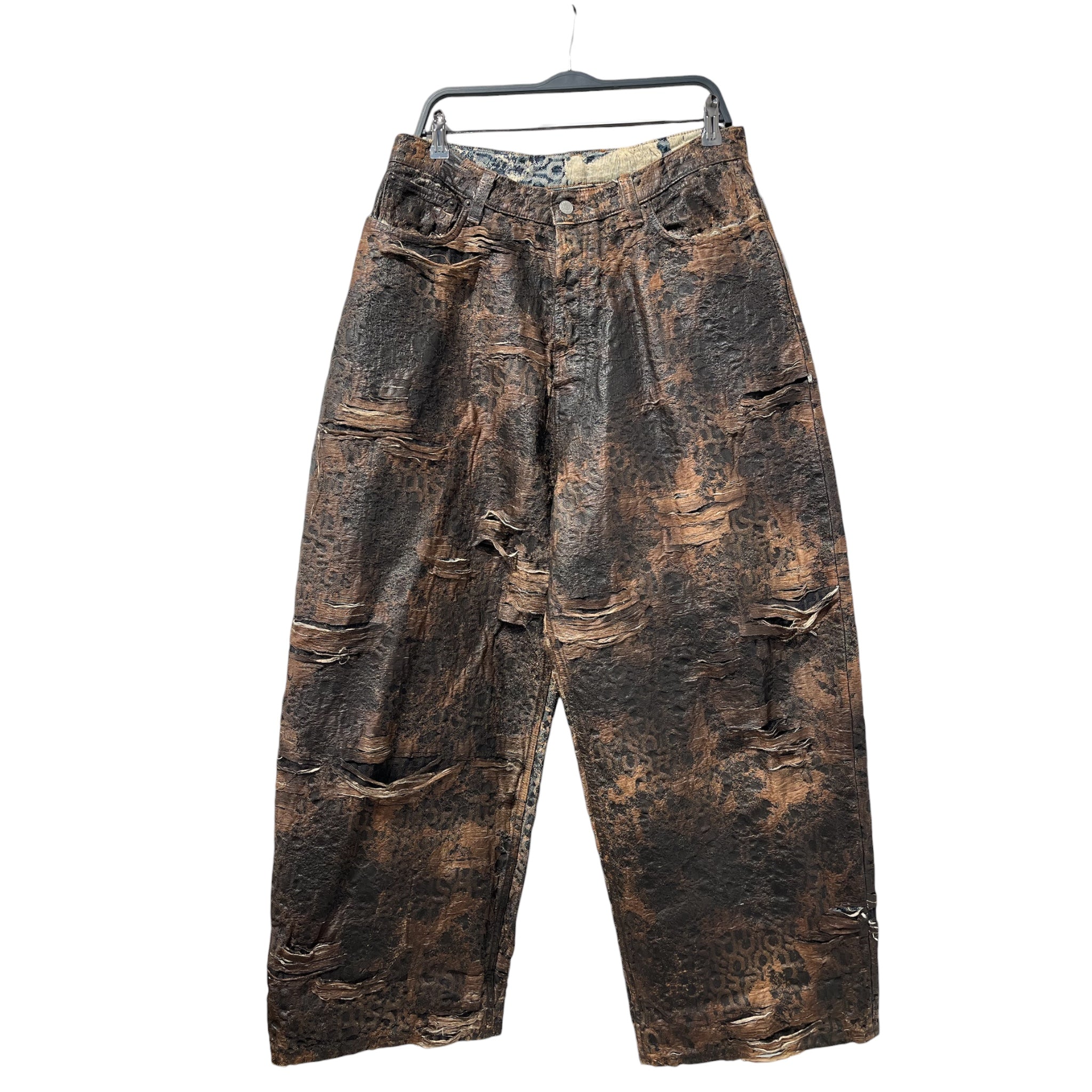 Acne Studios/Pants/30/Cotton/BRW/Monogram/165/82A waxed jeans brown view 1