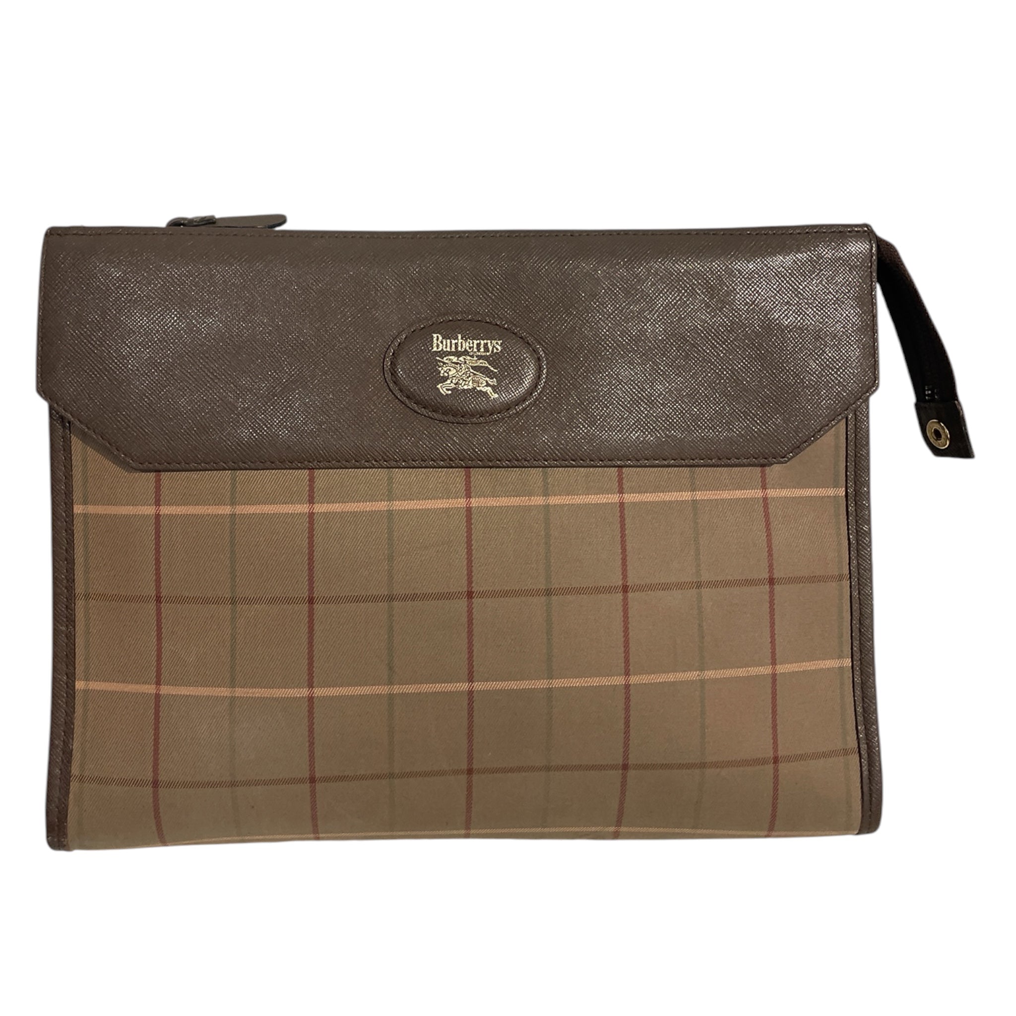 BURBERRYS/Pouch/Plaid/Leather/BEG/WB6B6J2 view 1