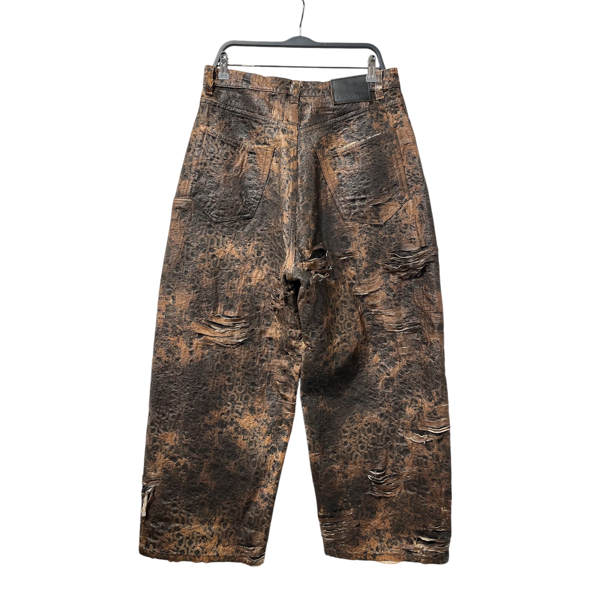 Acne Studios/Pants/30/Cotton/BRW/Monogram/165/82A waxed jeans brown view 2