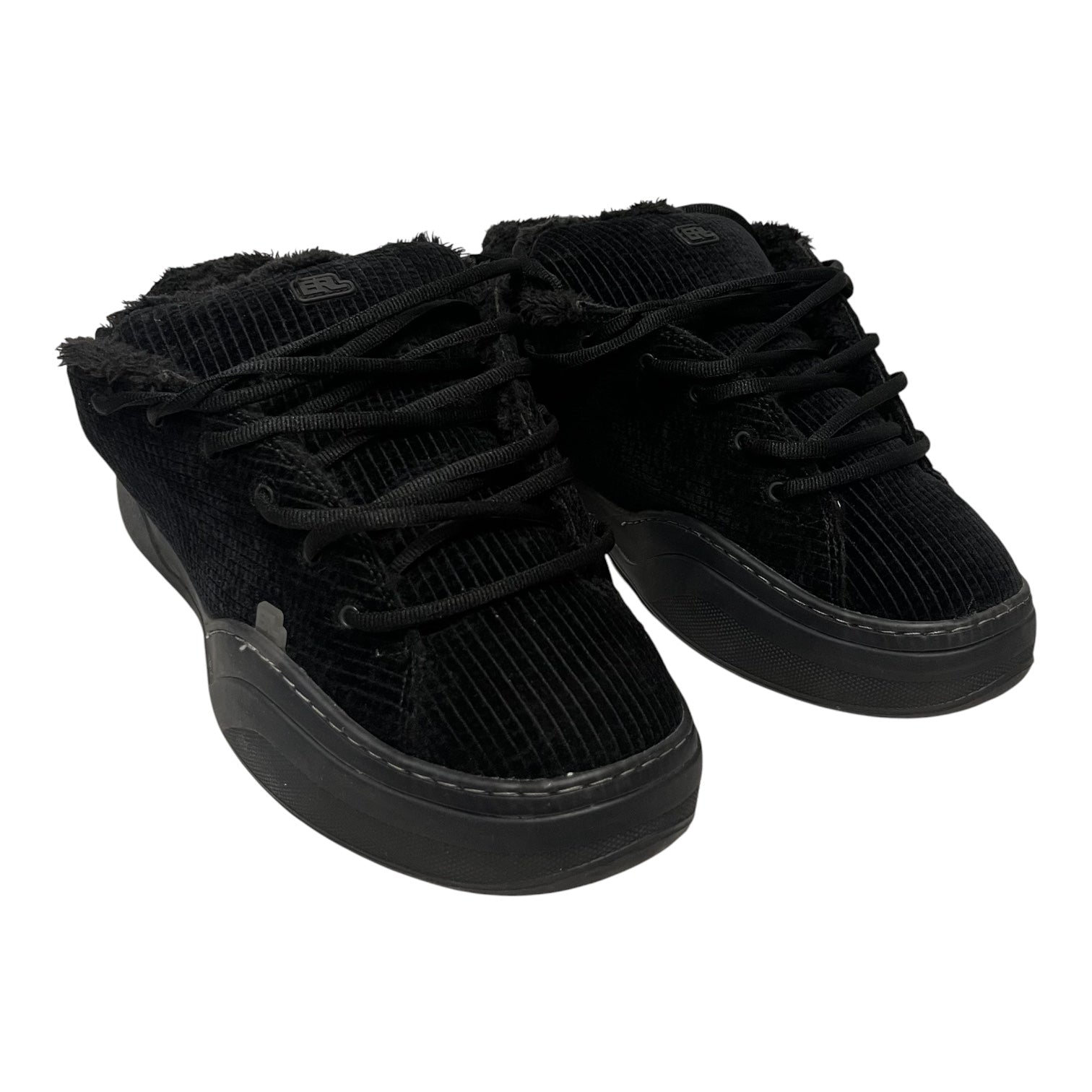 ERL/Low-Sneakers/US 11/Cotton/BLK/corduroy vamp view 1