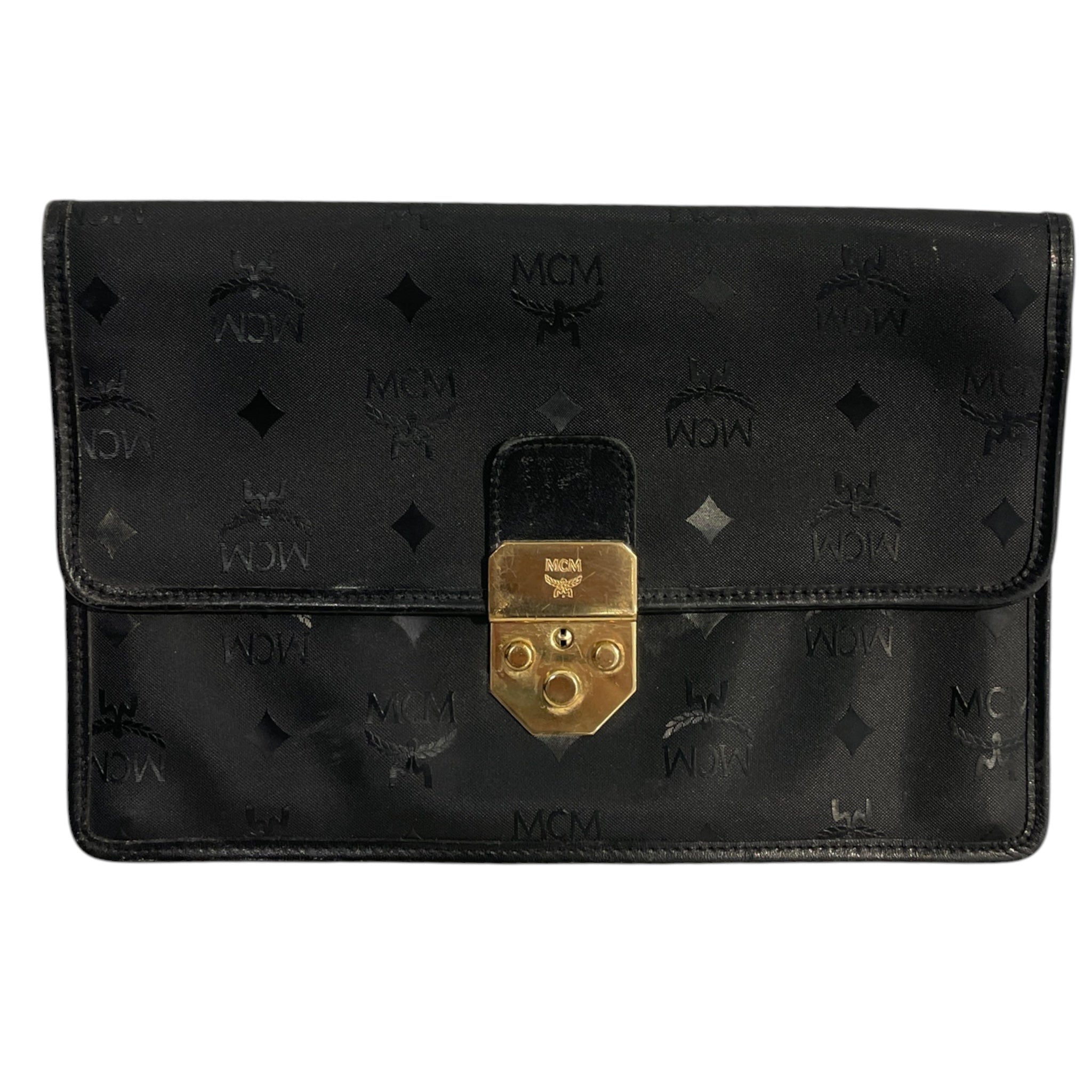 MCM/Clutch Bag/Nylon/BLK/MCM MONOGRAM BLK view 1