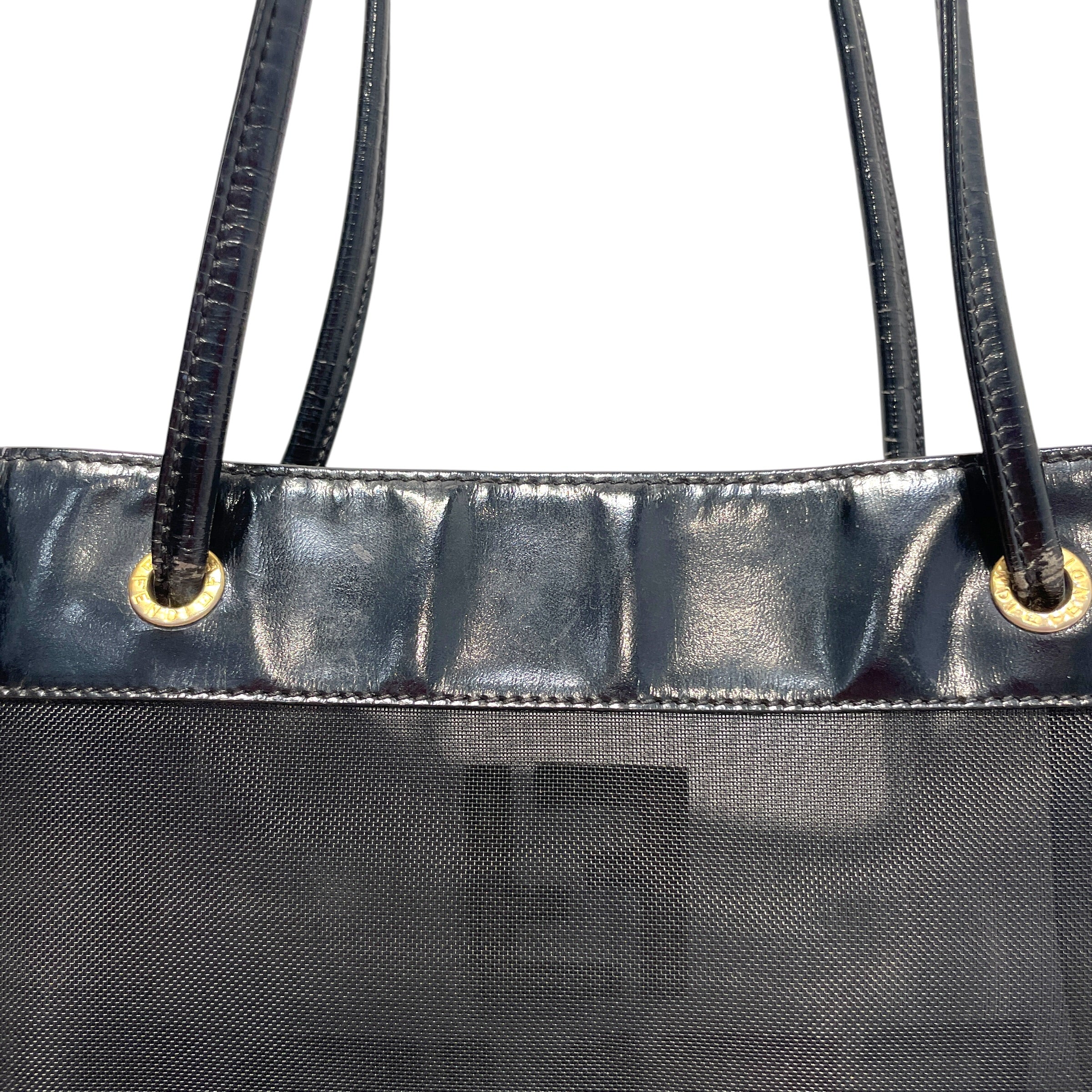FENDI/Tote Bag/Leather/BLK/Vintage Mesh Tote Bag view 5
