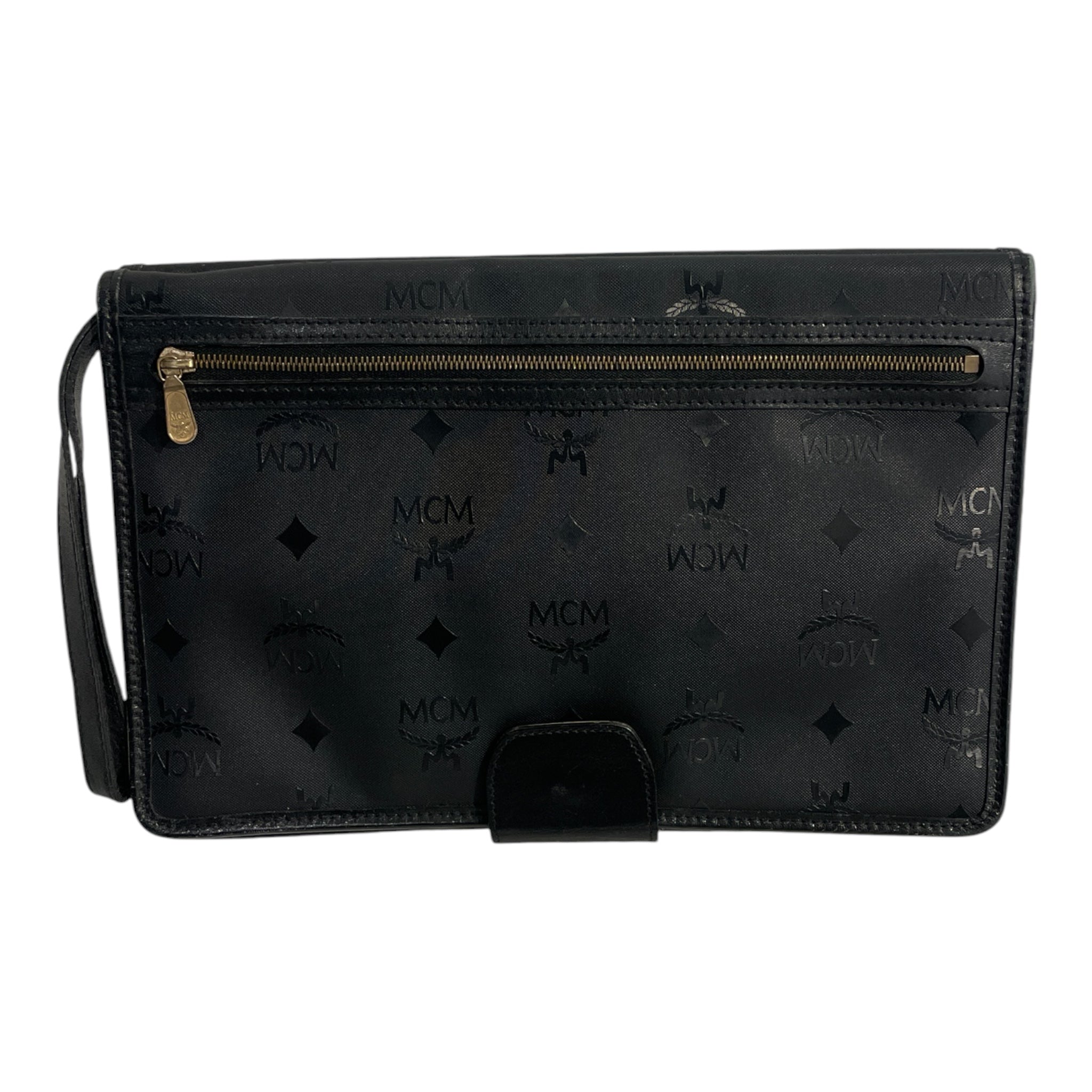 MCM/Clutch Bag/Nylon/BLK/MCM MONOGRAM BLK view 2