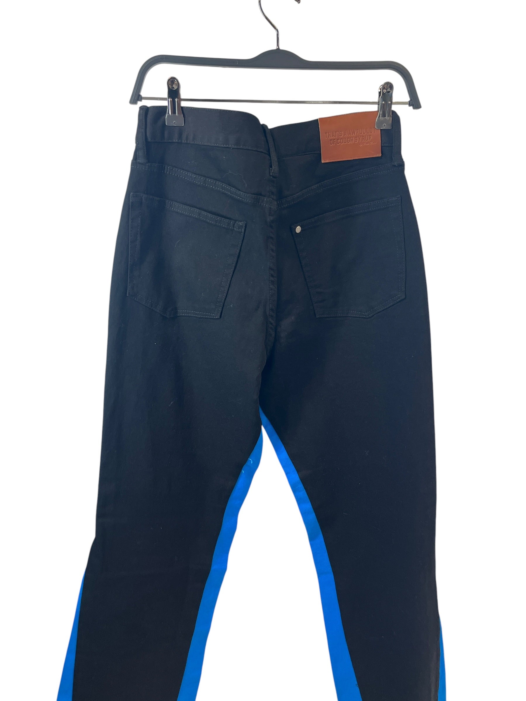 That's a Awful Lot of Cough Syrup/Skinny Pants/29/Denim/BLK/Button Fly/All Over Print/BLUE AOP PRINT view 2