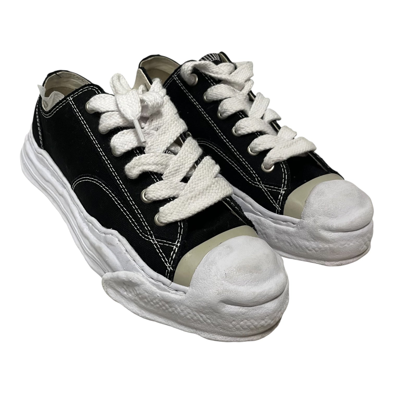 MIHARA YASUHIRO/Low-Sneakers/US 11/Cotton/BLK/HANK OG view 1