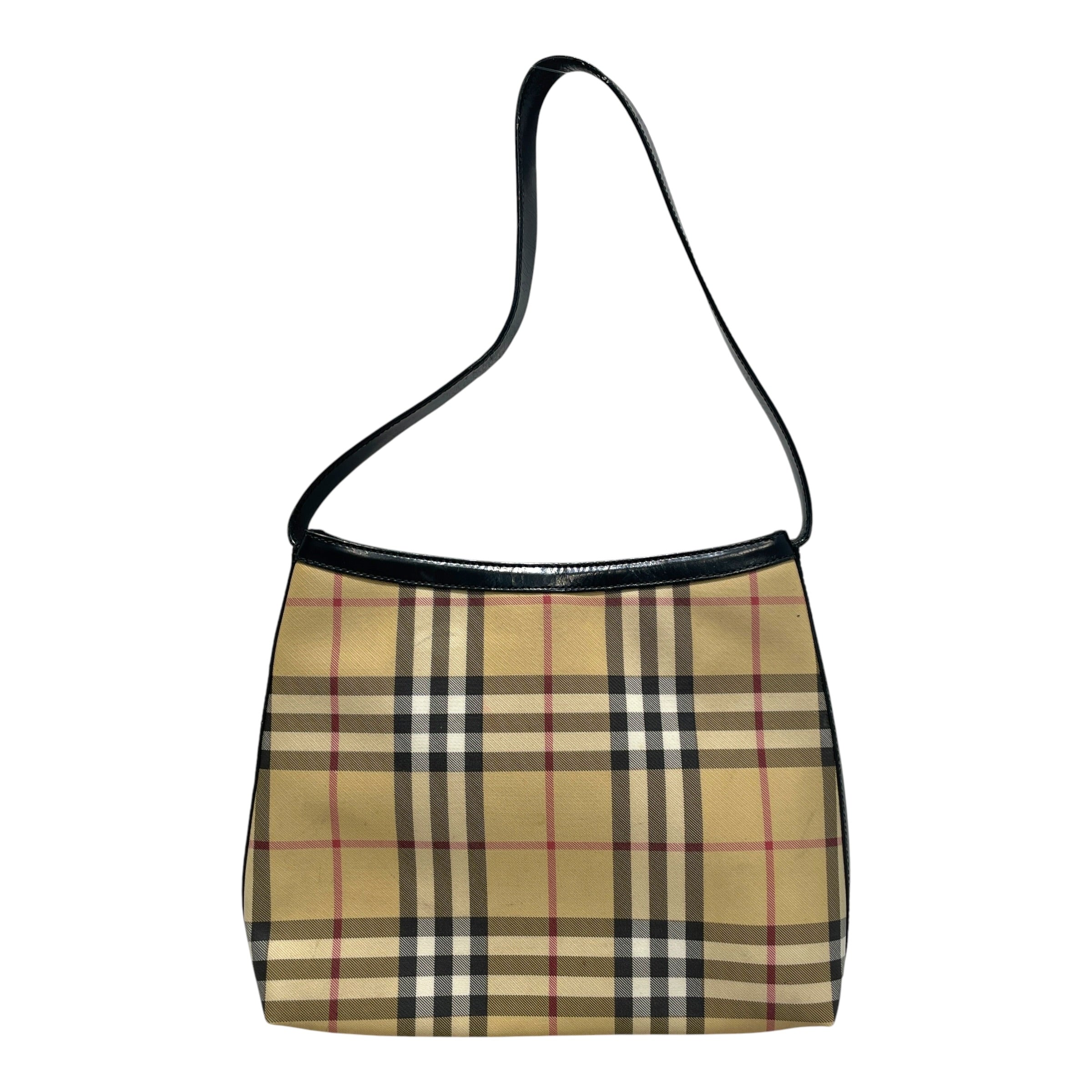 BURBERRY LONDON/Boston Bag/Plaid/Cotton/BEG/Vintage Nova Check Handbag view 3