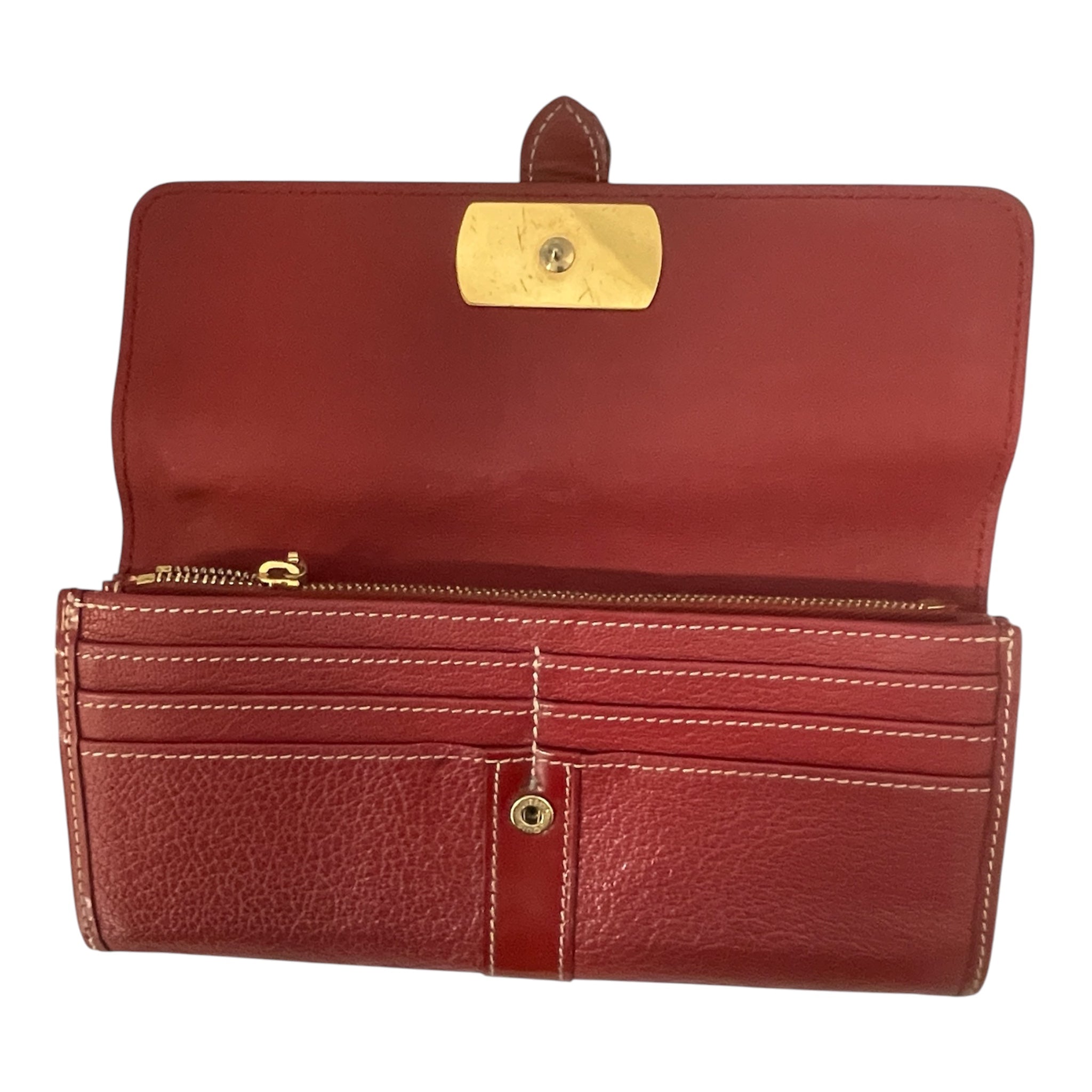 LOUIS VUITTON/Long Wallet/Leather/RED/L's/4V989BM view 3