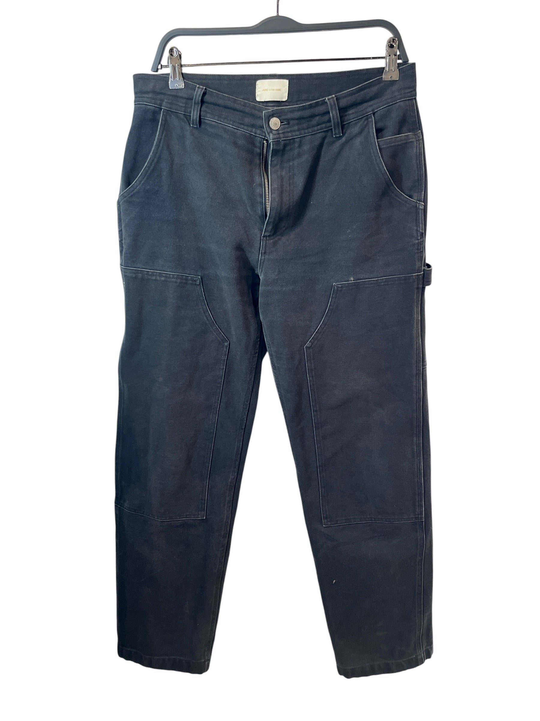 AIME LEON DORE/Straight Pants/M/Cotton/BLK/Button Fly/DOUBLE KNEE view 1
