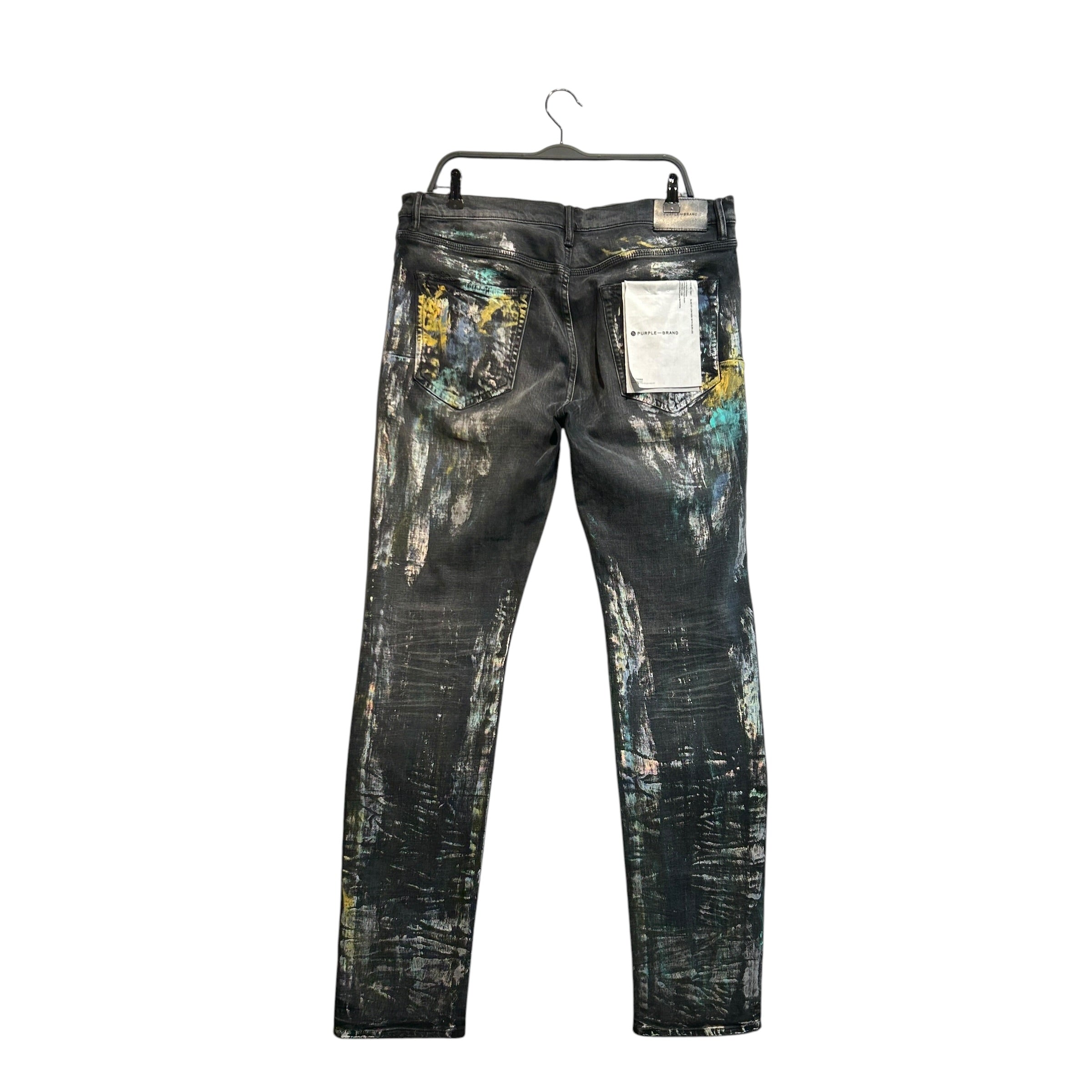 PURPLE BRAND/Skinny Pants/36/Denim/BLK/Painting Stains view 2