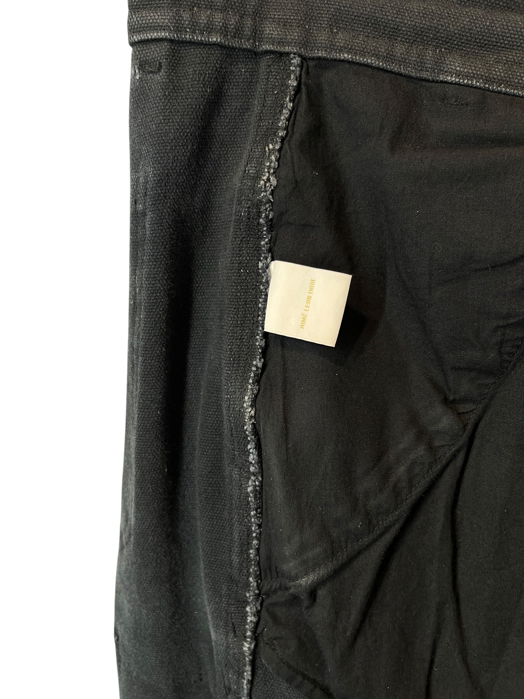 AIME LEON DORE/Straight Pants/M/Cotton/BLK/Button Fly/DOUBLE KNEE view 4