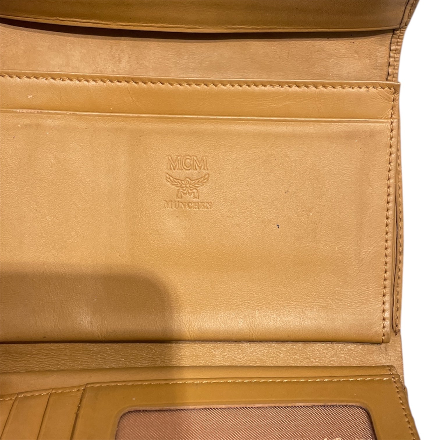 MCM/Trifold Wallet/Leather/ORN/Orange Visetos Cognac Trifold view 4