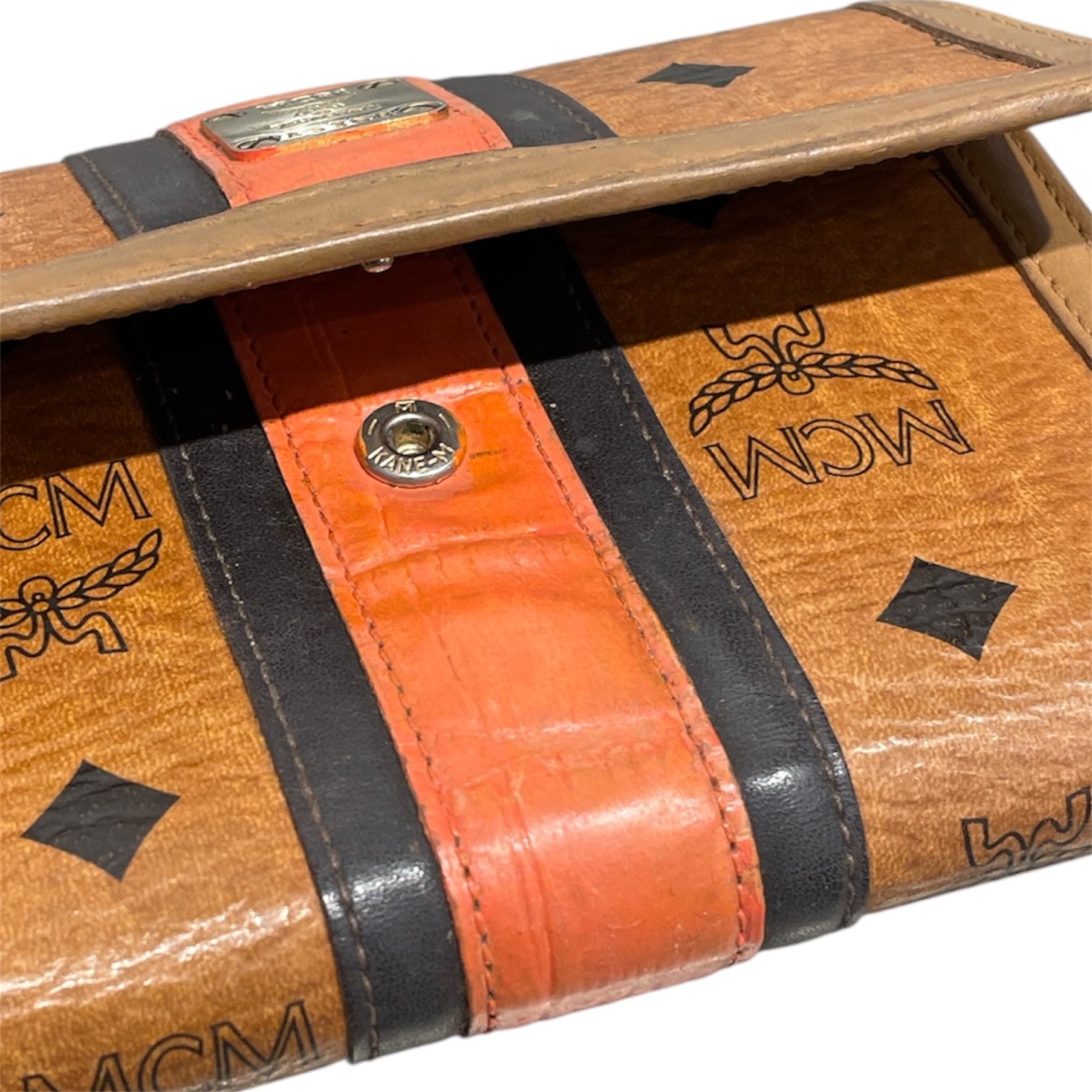 MCM/Trifold Wallet/Leather/ORN/Orange Visetos Cognac Trifold view 5