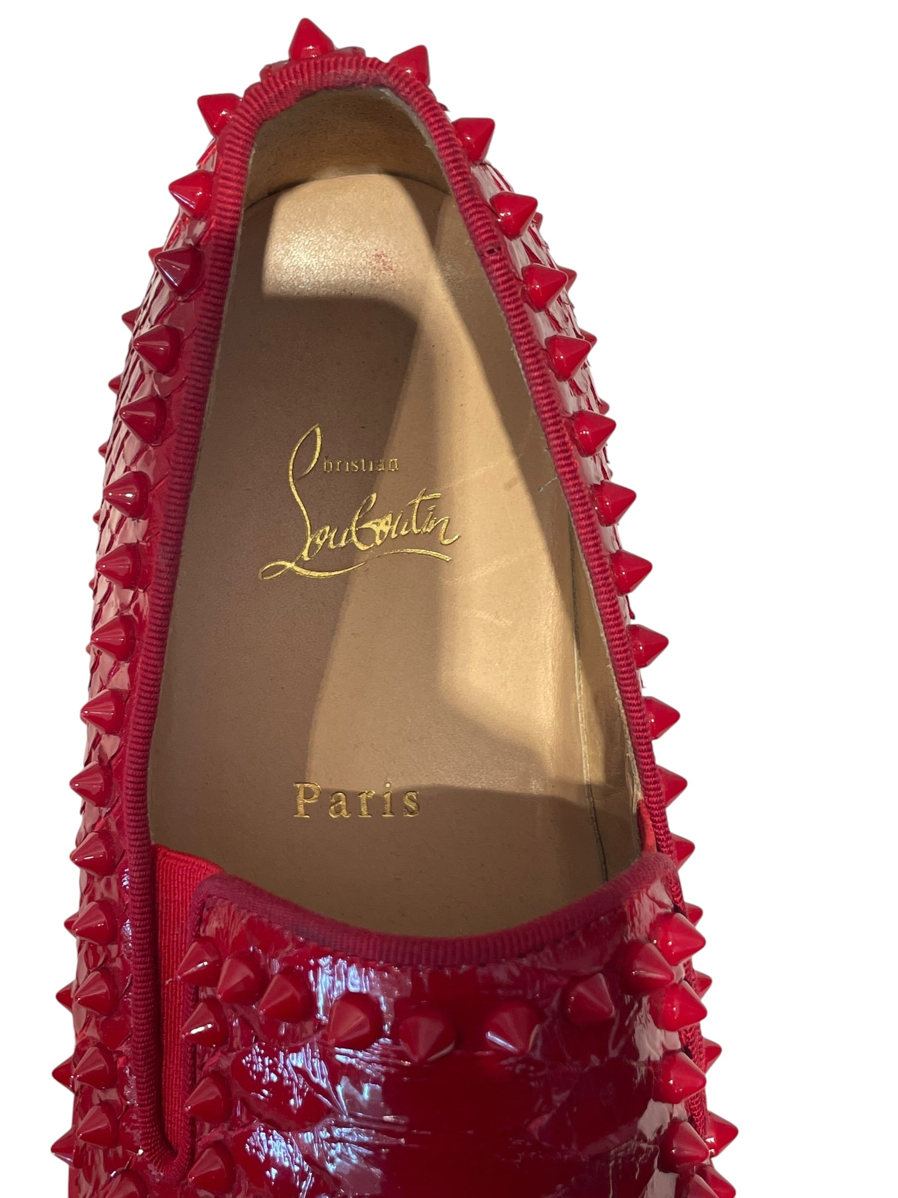 Christian Louboutin/Low-Sneakers/US 9/Animal Pattern/Leather/RED/boat python view 4