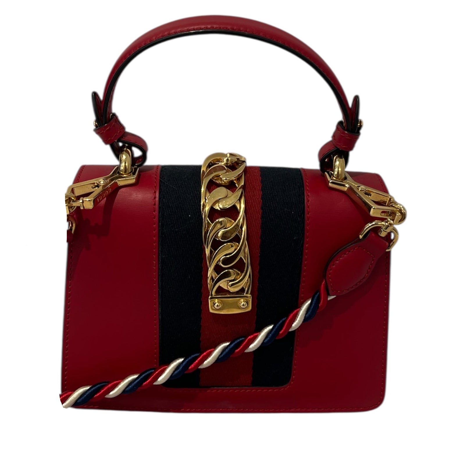 GUCCI/Cross Body Bag/Leather/RED/SYLVIE MINI TOP HANDLE view 2