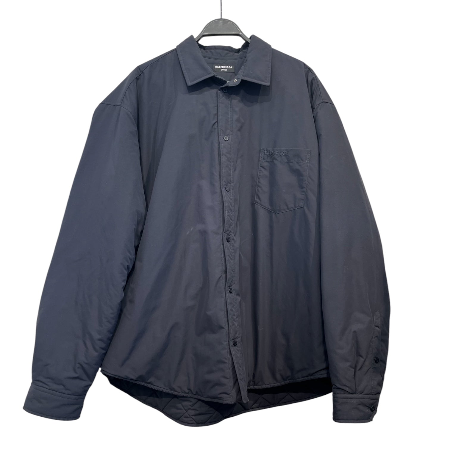 BALENCIAGA/Puffer Jkt/52/Nylon/BLK/balenci padded overshirt view 1