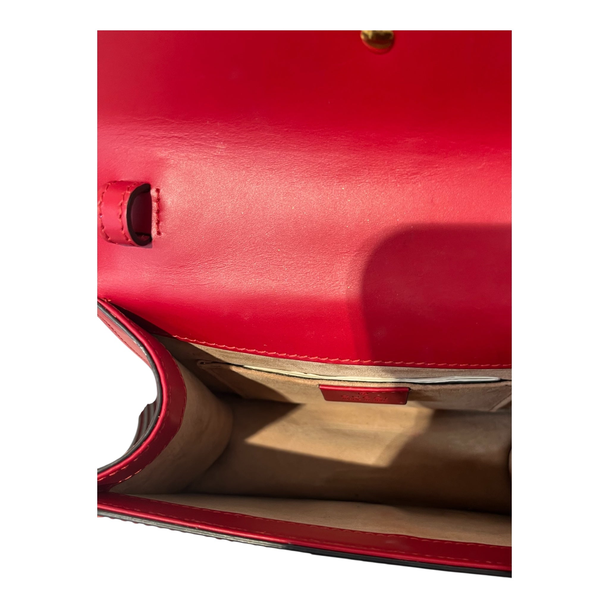 GUCCI/Cross Body Bag/Leather/RED/SYLVIE MINI TOP HANDLE view 5