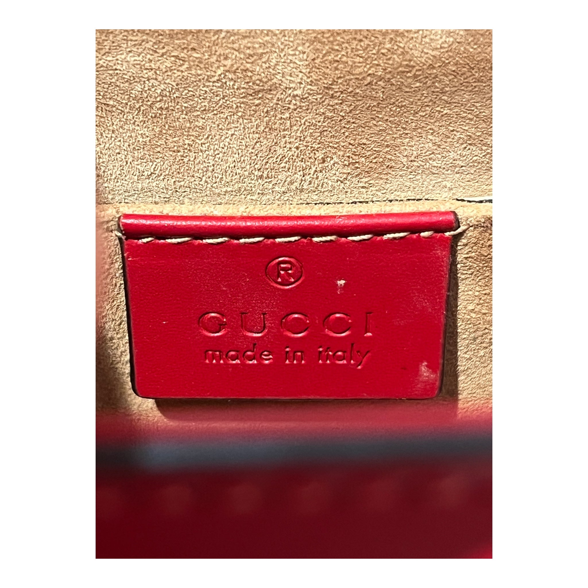 GUCCI/Cross Body Bag/Leather/RED/SYLVIE MINI TOP HANDLE view 6