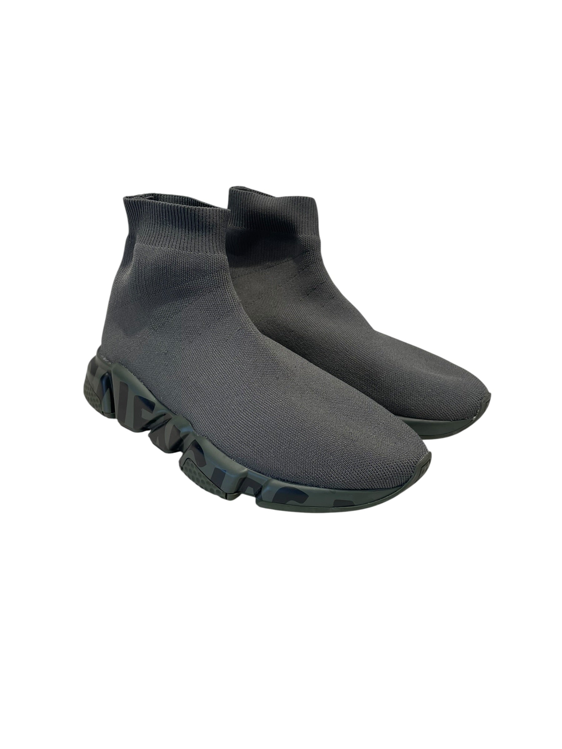 BALENCIAGA/Hi-Sneakers/US 7/Cotton/GRN/GRAFFITI SOLE SPEED TRAINER view 1