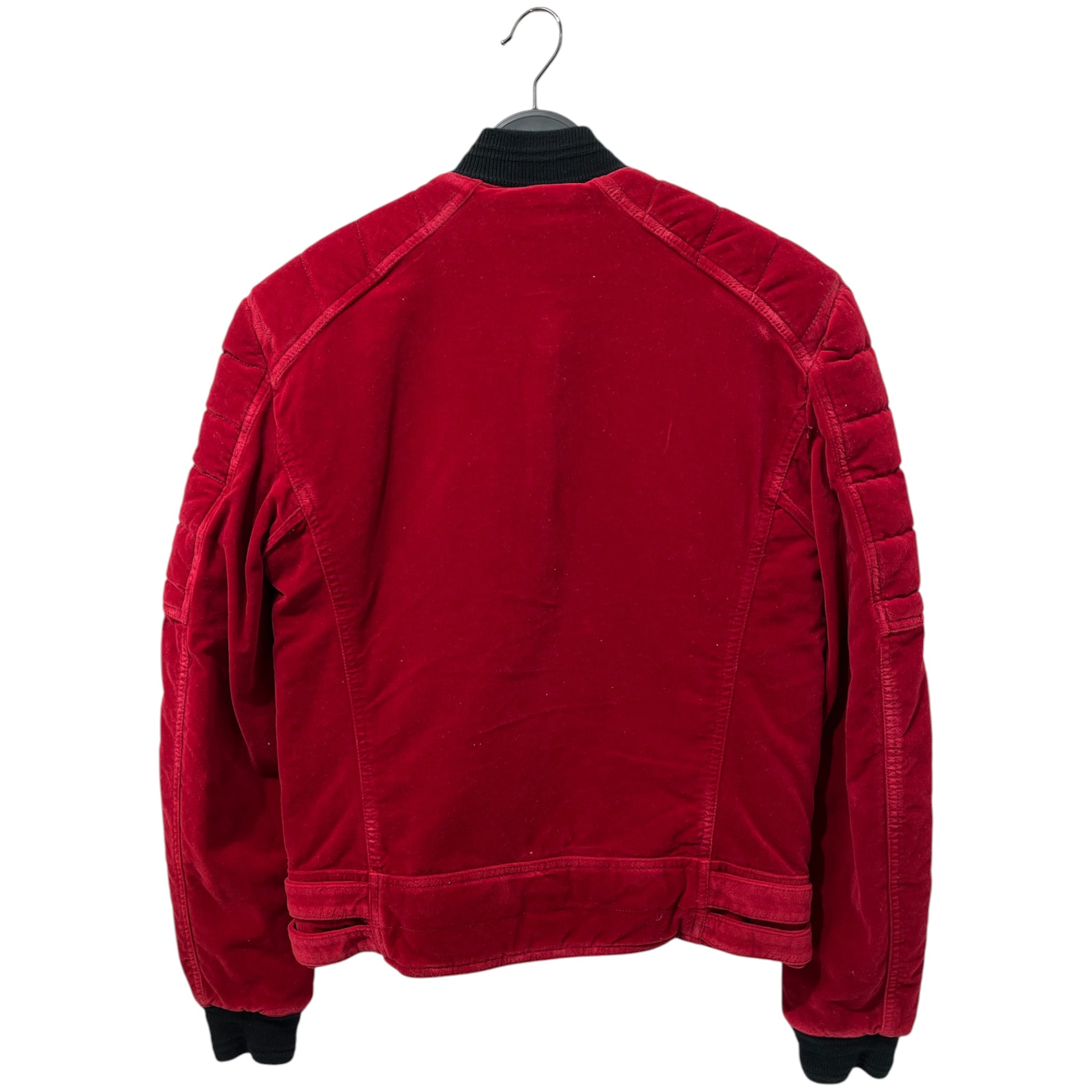 BALMAIN/Jacket/S/Cotton/RED/PADDED CREST MOTO JKT view 2