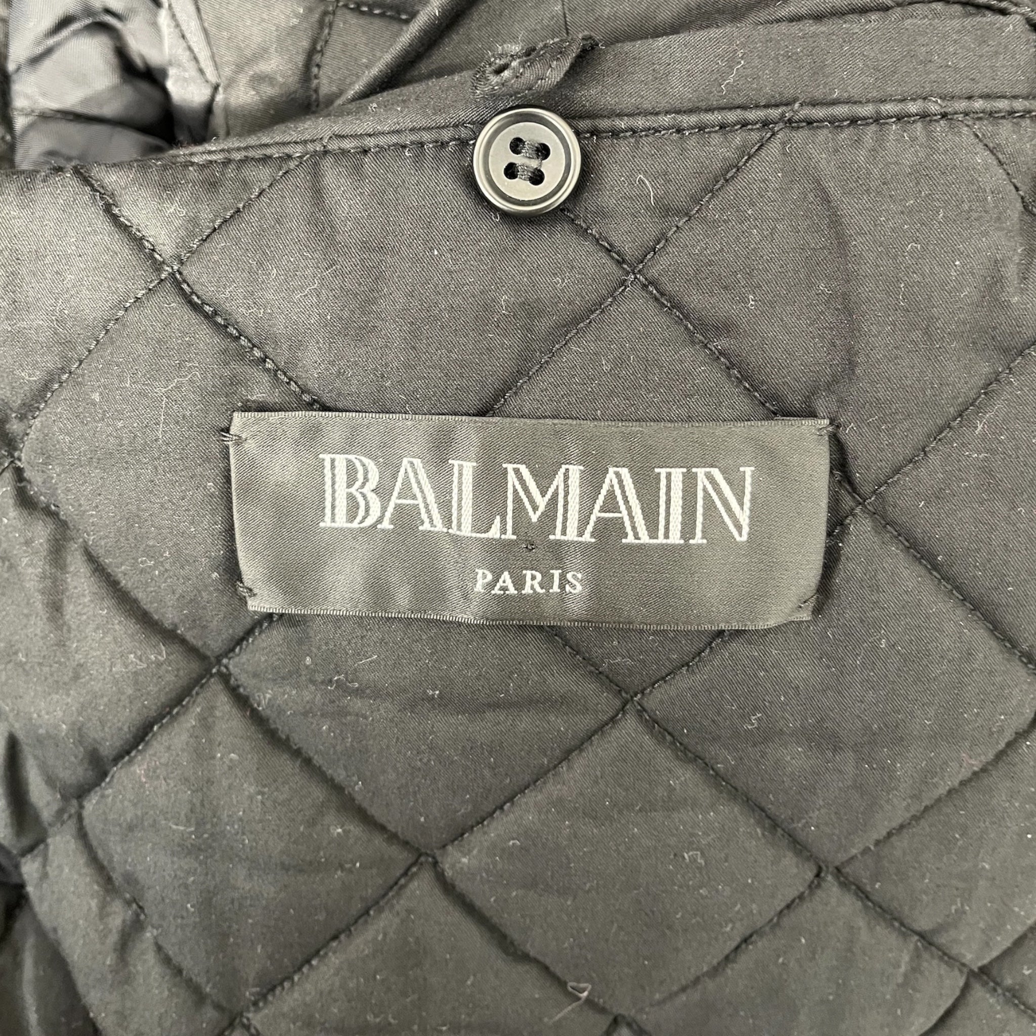 BALMAIN/Jacket/S/Cotton/RED/PADDED CREST MOTO JKT view 3